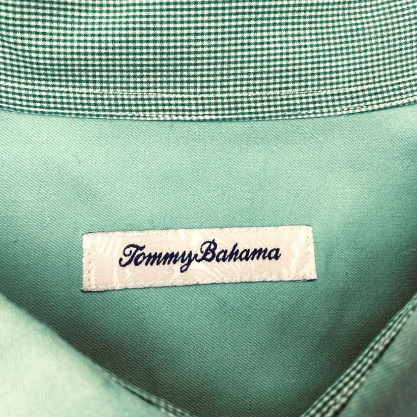 Tommy Bahama Tommy Bahama Shirt Mens 2XL Green Oasis Twill Solid Button Up Long Sleeve Logo Size US XXL / EU 58 / 5 - 6 Thumbnail