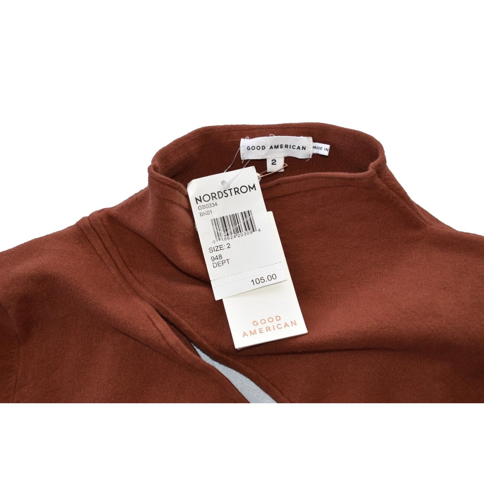 Good American NWT GOOD AMERICAN Cut Out And Play Sweater Bodysuit 2 $105 Size XS / US 0-2 / IT 36-38 - 4 Thumbnail