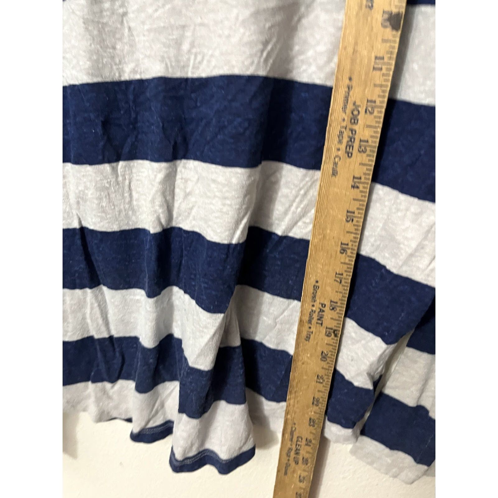 Gap VINTAGE Gap Women's T-Shirt Long Sleeve Crew Neck Striped Fitted All Seasons Blue & Gray Small Size S / US 4 / IT 40 - 4 Thumbnail