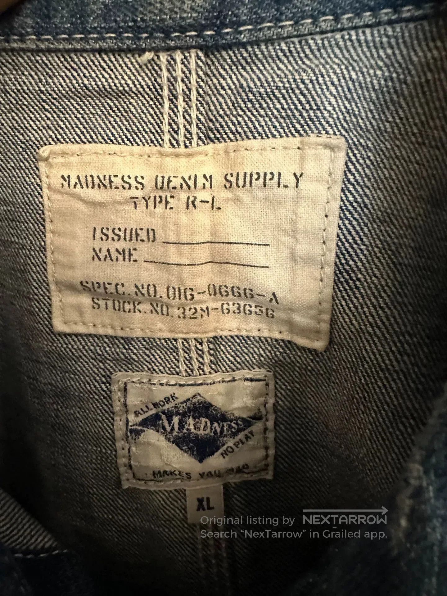 Madness MADNESS 18SS Japanese Railway Denim Jacket. Size US XL / EU 56 / 4 - 3 Thumbnail