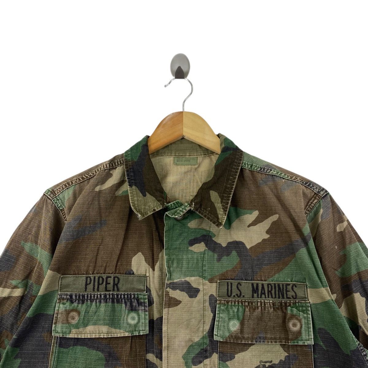 Vintage Vintage 80s US Marines Jungle Camouflage Shirt Jacket Size US S / EU 44-46 / 1 - 2 Thumbnail