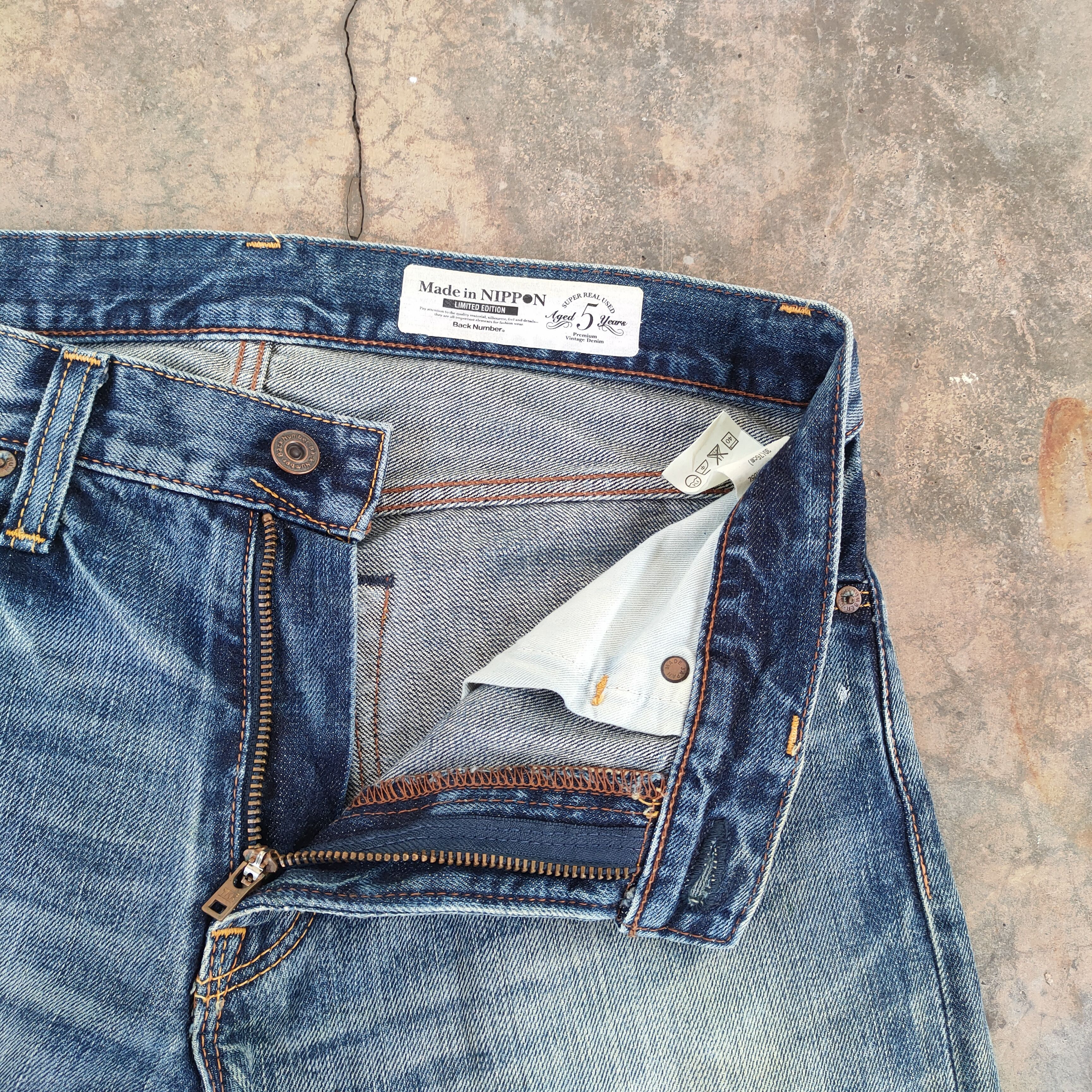 Japanese Brand W32 VINTAGE MADE IN NIPPON FADED DISTRESSED JEAN PANTS Size US 32 / EU 48 - 6 Thumbnail