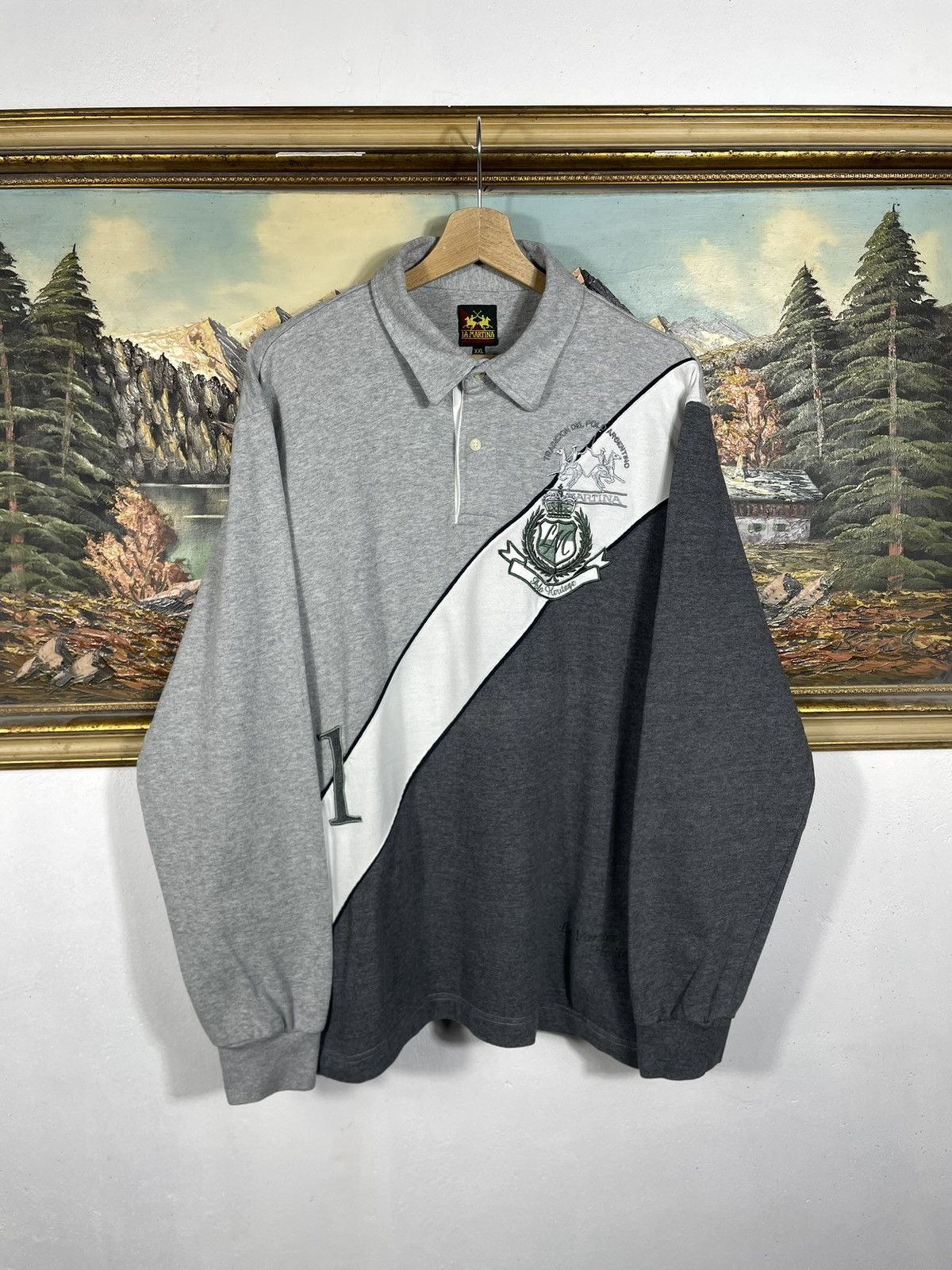 La Martina × Vintage La Martina Vintage Y2k Polo Longsleeve Chief Keep Drip Swag Size US XXL / EU 58 / 5 - 1 Thumbnail