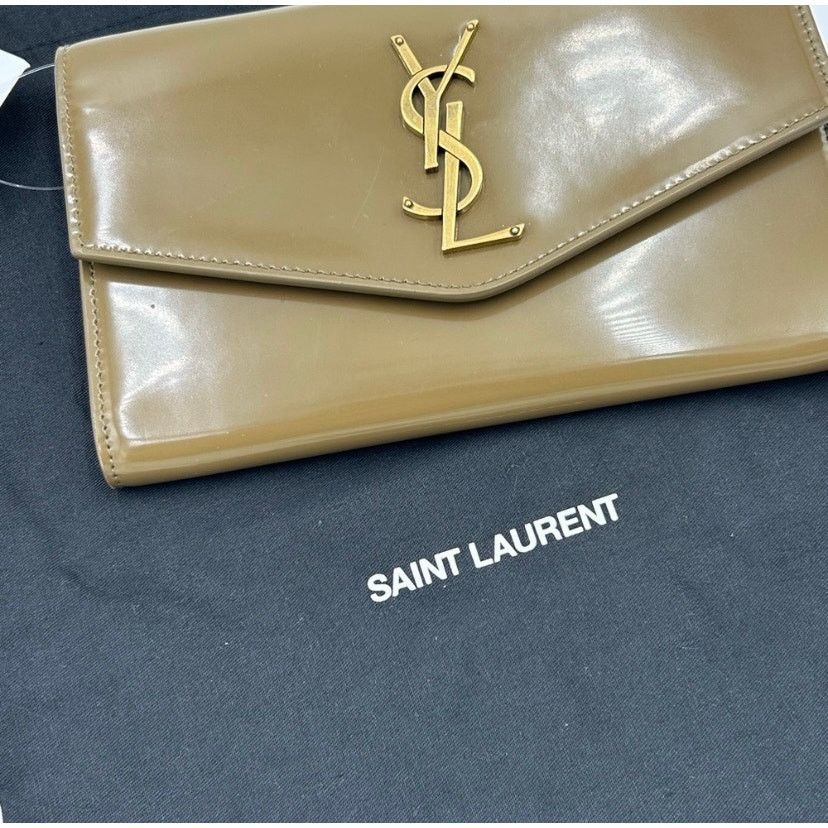 Yves Saint Laurent Saint Laurent Ysl Tan Leather Clutch/chain wallet Size ONE SIZE - 3 Thumbnail