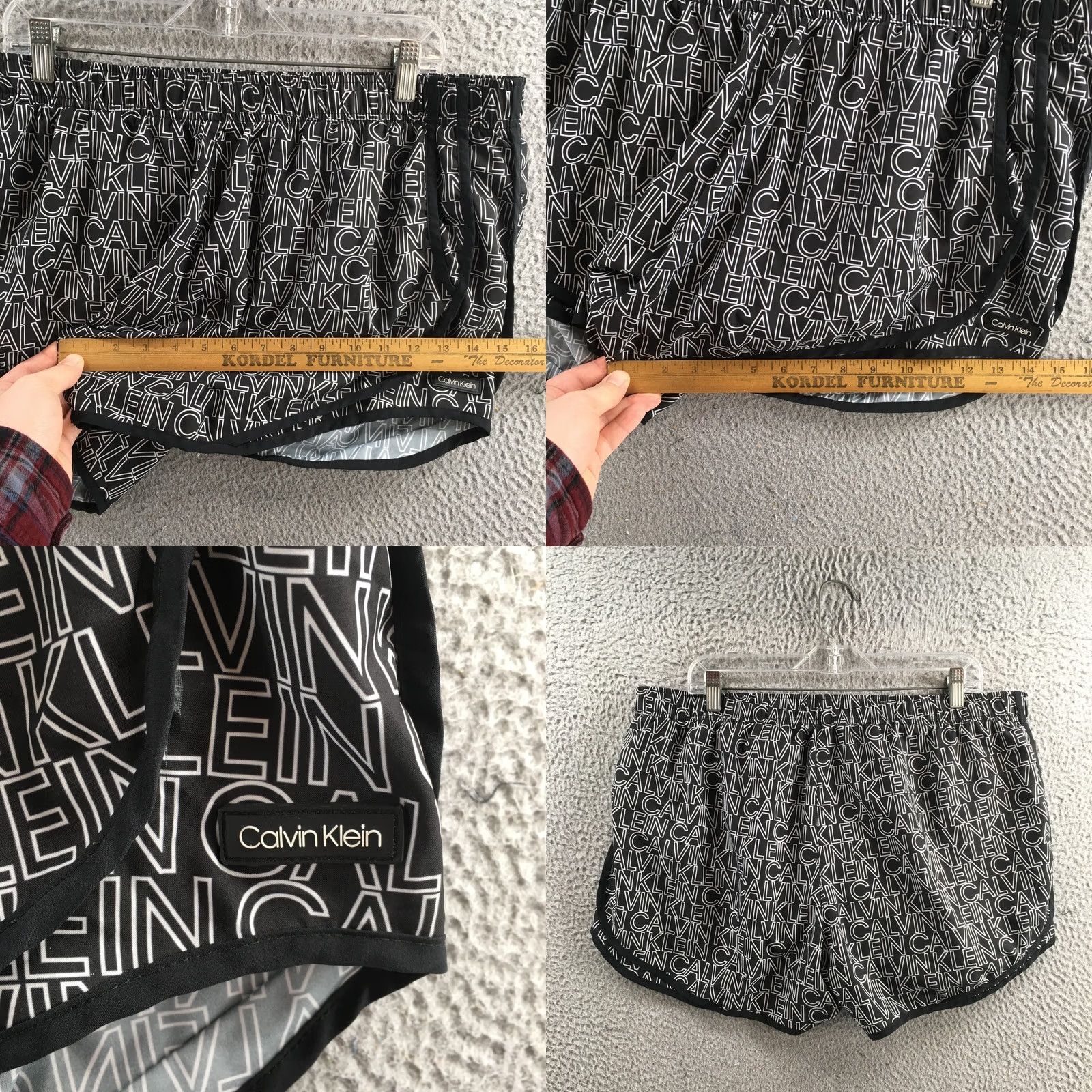 Calvin Klein Calvin Klein Athletic Womens 2XL Black Activewear Short High Rise Pull Elastic Waist Size 40" / US 18 - 8 Thumbnail