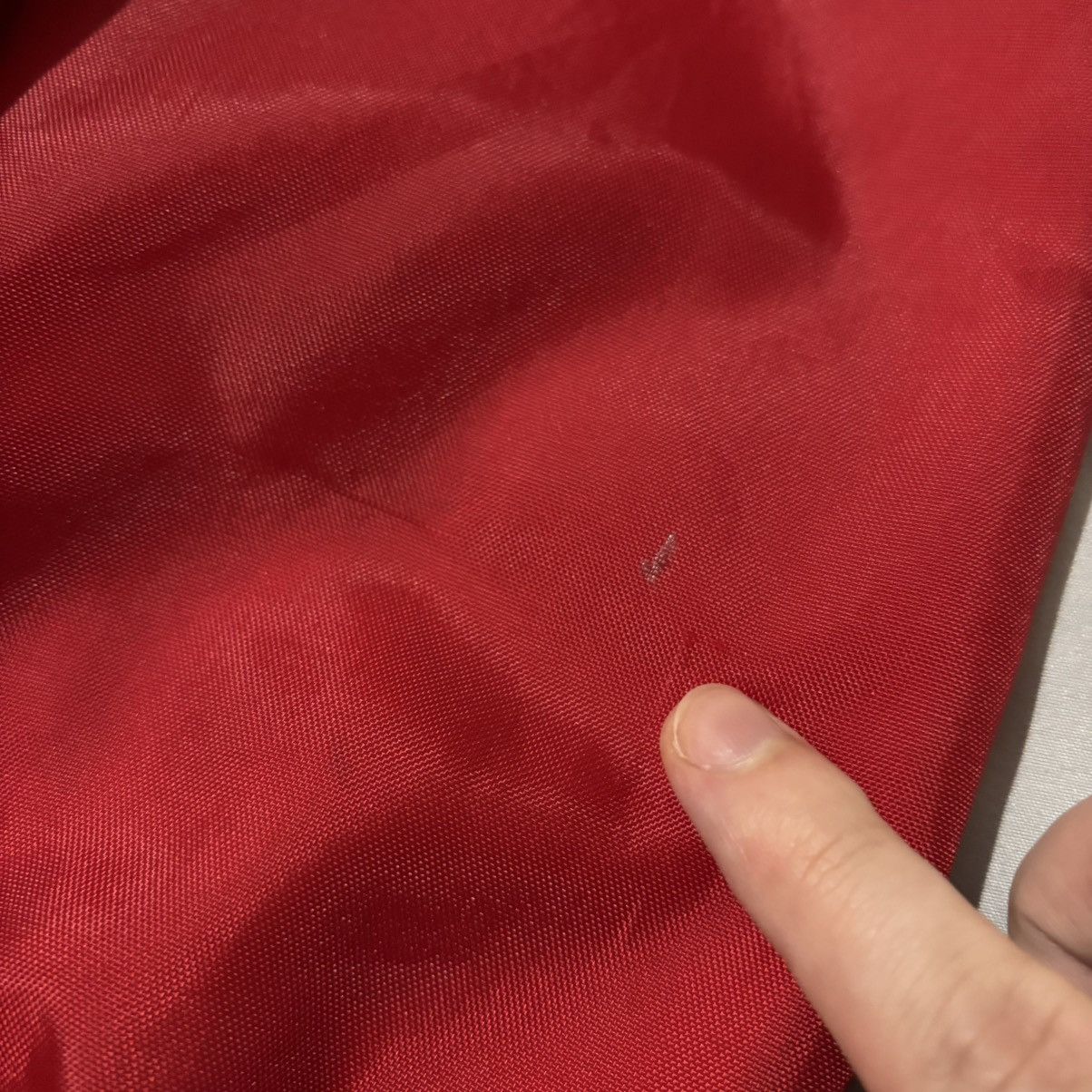 Vintage Vintage 70s Red Nylon Boxy Button-Up Varsity Jacket Size US S / EU 44-46 / 1 - 9 Thumbnail