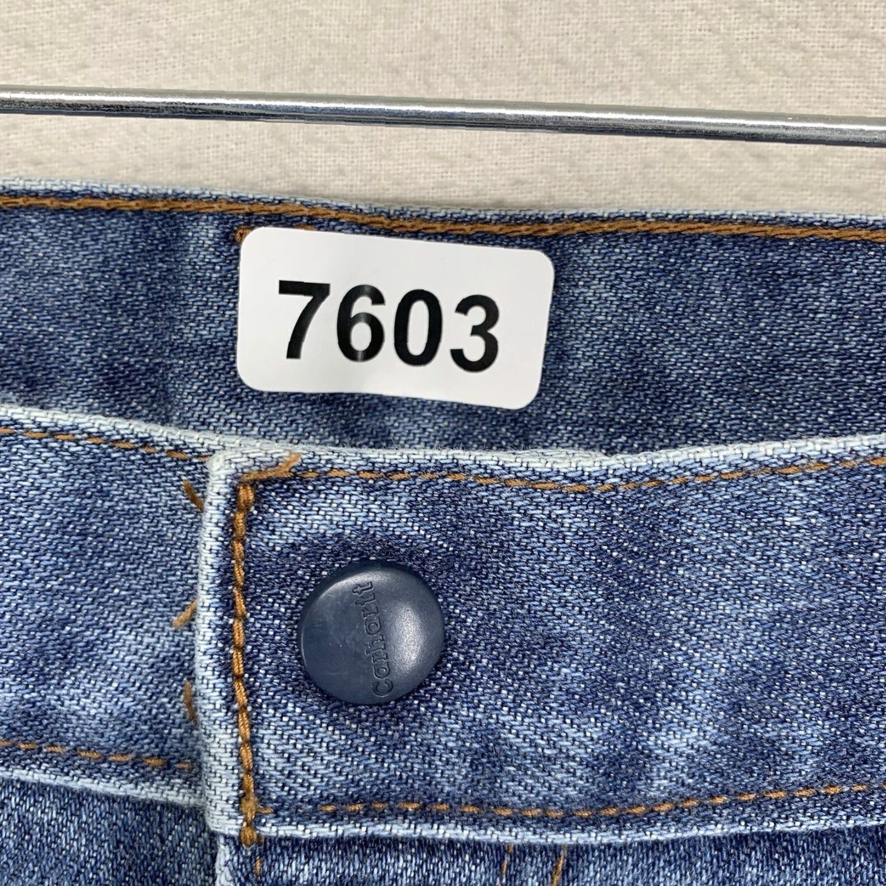 Carhartt VINTAGE Carhartt FR Flame Resistant Jeans Men's 38x33 Denim Work Pants Straight Fit Blue Size US 38 / EU 54 - 4 Thumbnail