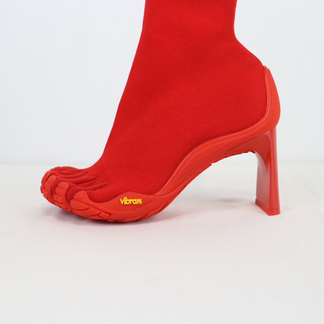 Balenciaga o1rshd1 Heeled Toe Boots in Red Size US 8 / IT 38 - 5 Thumbnail