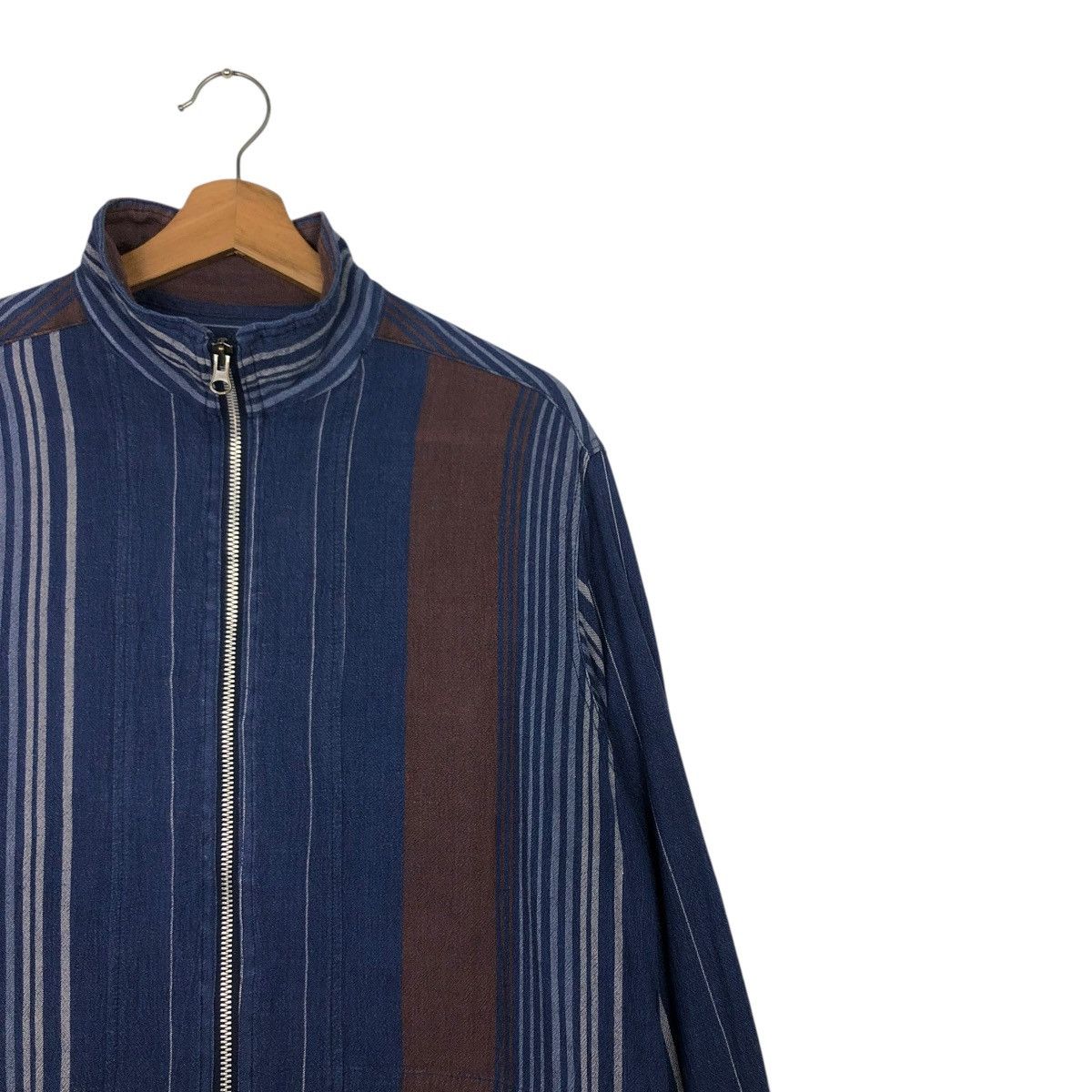 Japanese Brand 🔥VINTAGE STRIPPED CHORE JACKET LESVIS BAOIS ISSEY MIYAKE Size US M / EU 48-50 / 2 - 8 Thumbnail