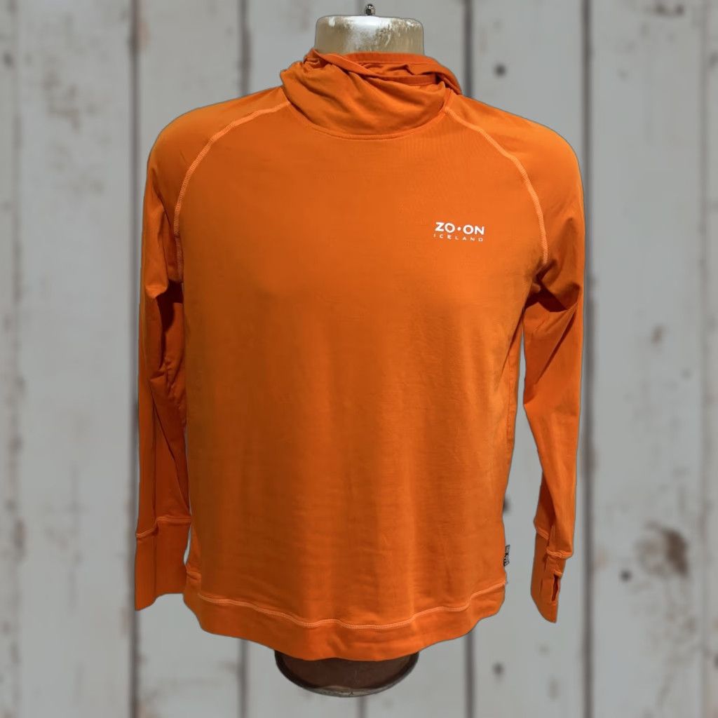 Vintage ZO•ON Iceland Mens Small Orange Hoodie T-Shirt Lightweight Unisex Adults S Long Sleeve 176 Size US S / EU 44-46 / 1 - 1 Thumbnail