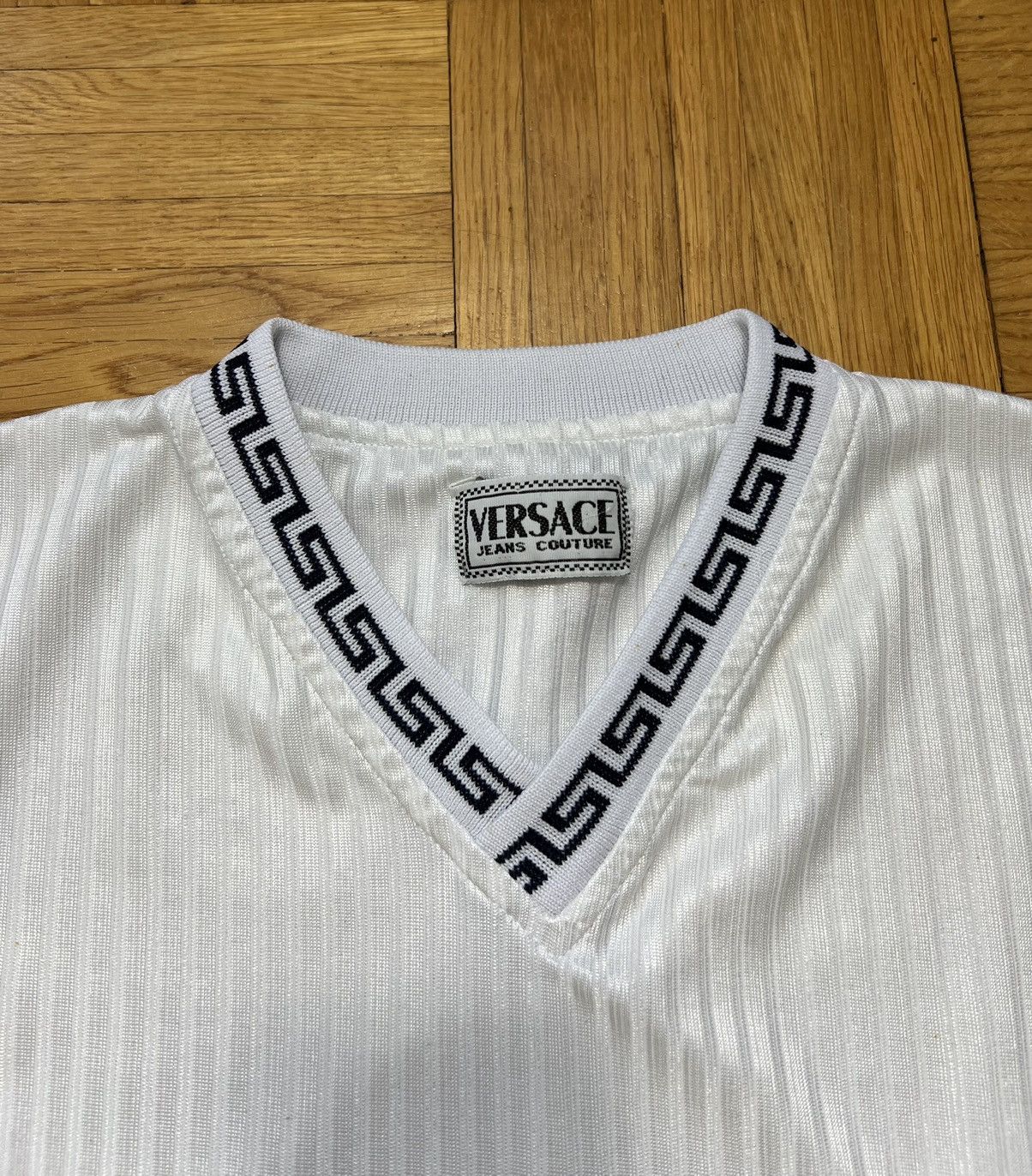 Versace Jeans Couture × Vintage Baggy Tshirt Versace Jeans Couture Vintage 90’s White Size US XL / EU 56 / 4 - 3 Thumbnail