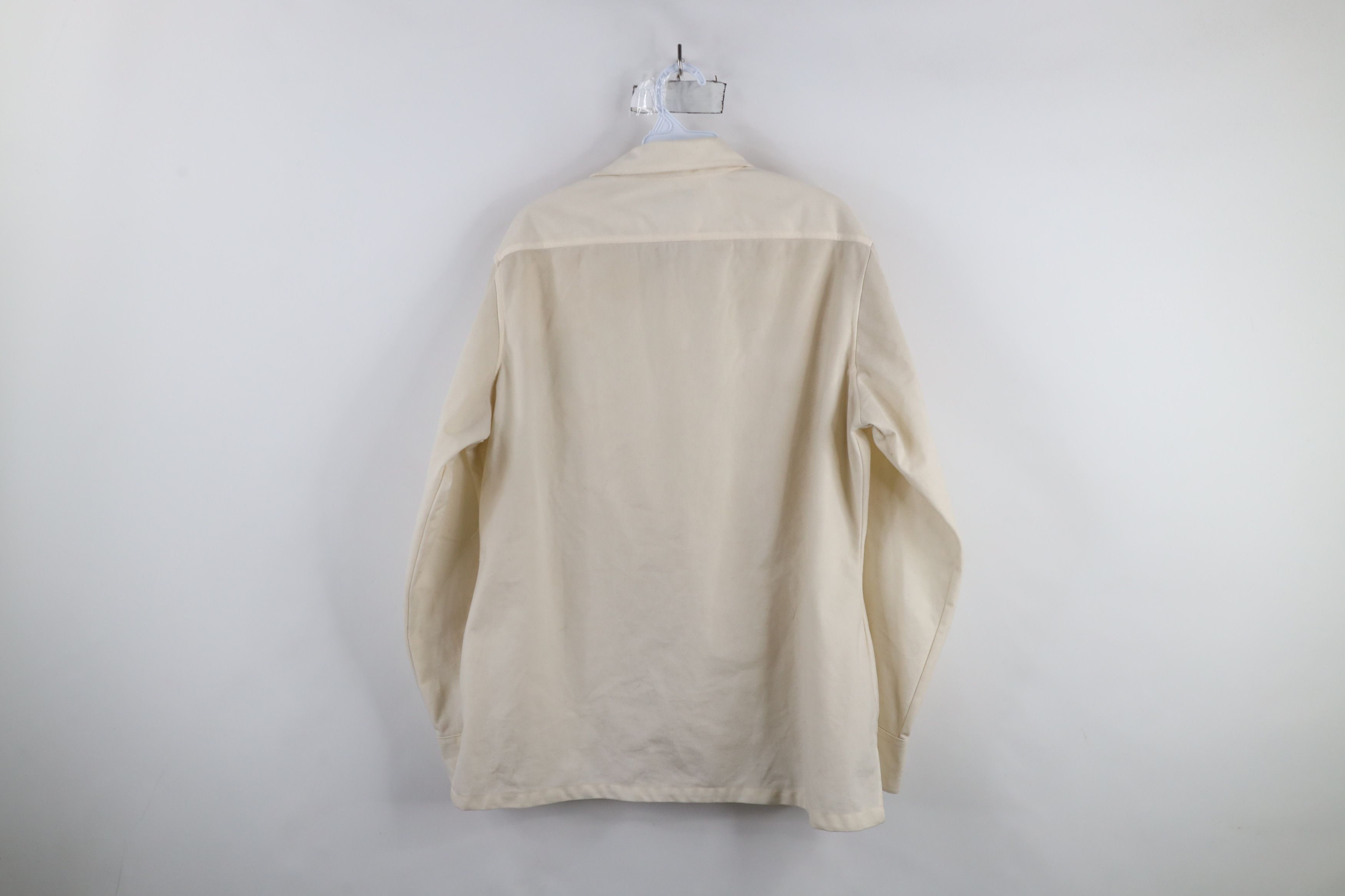 Vintage Vintage 70s Streetwear Chamois Cloth Button Shirt Cream Size US L / EU 52-54 / 3 - 11 Thumbnail