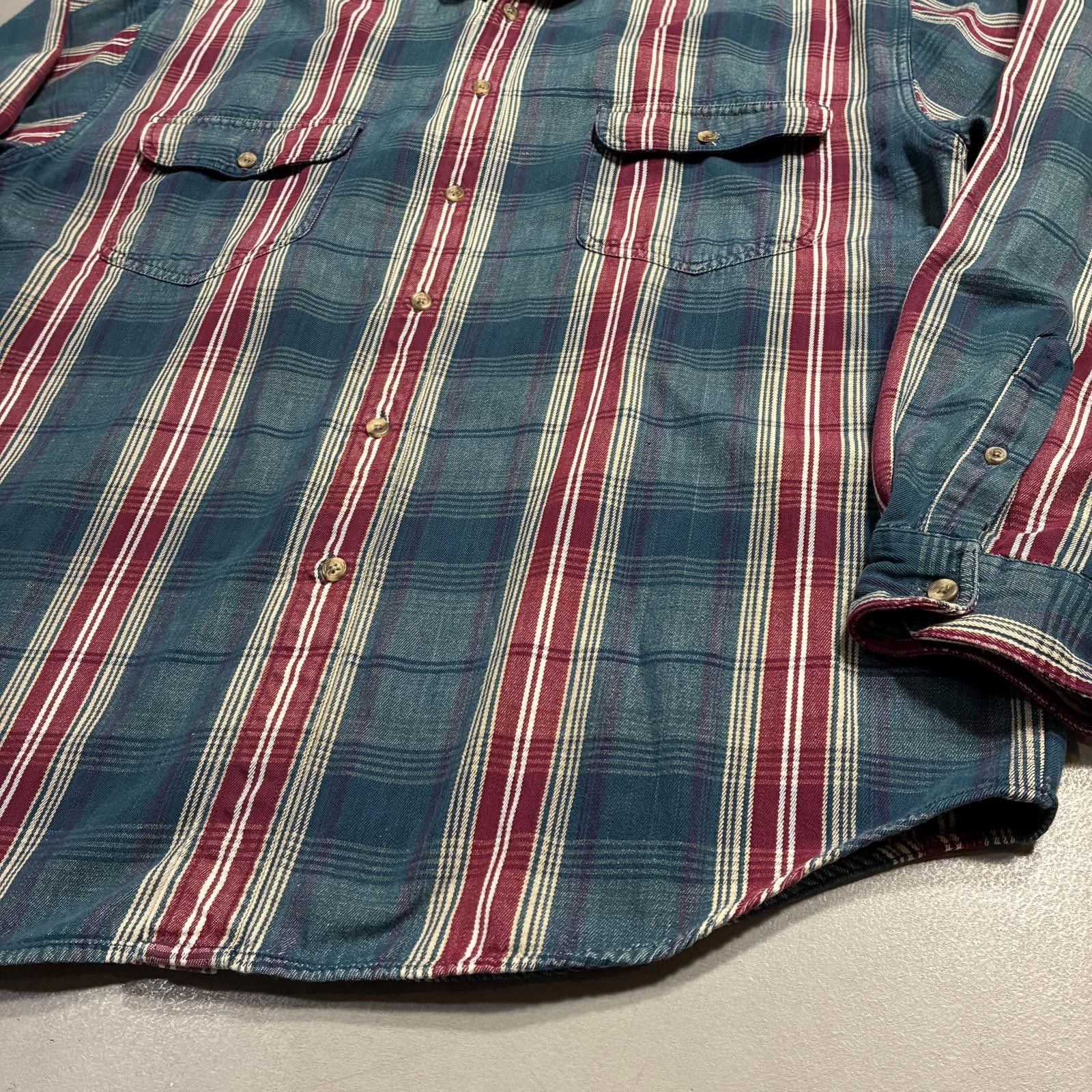 Eddie Bauer Vintage Eddie Bauer Flannel Shirt Men's XL Elkhorn Twill 90s Size US XL / EU 56 / 4 - 3 Thumbnail