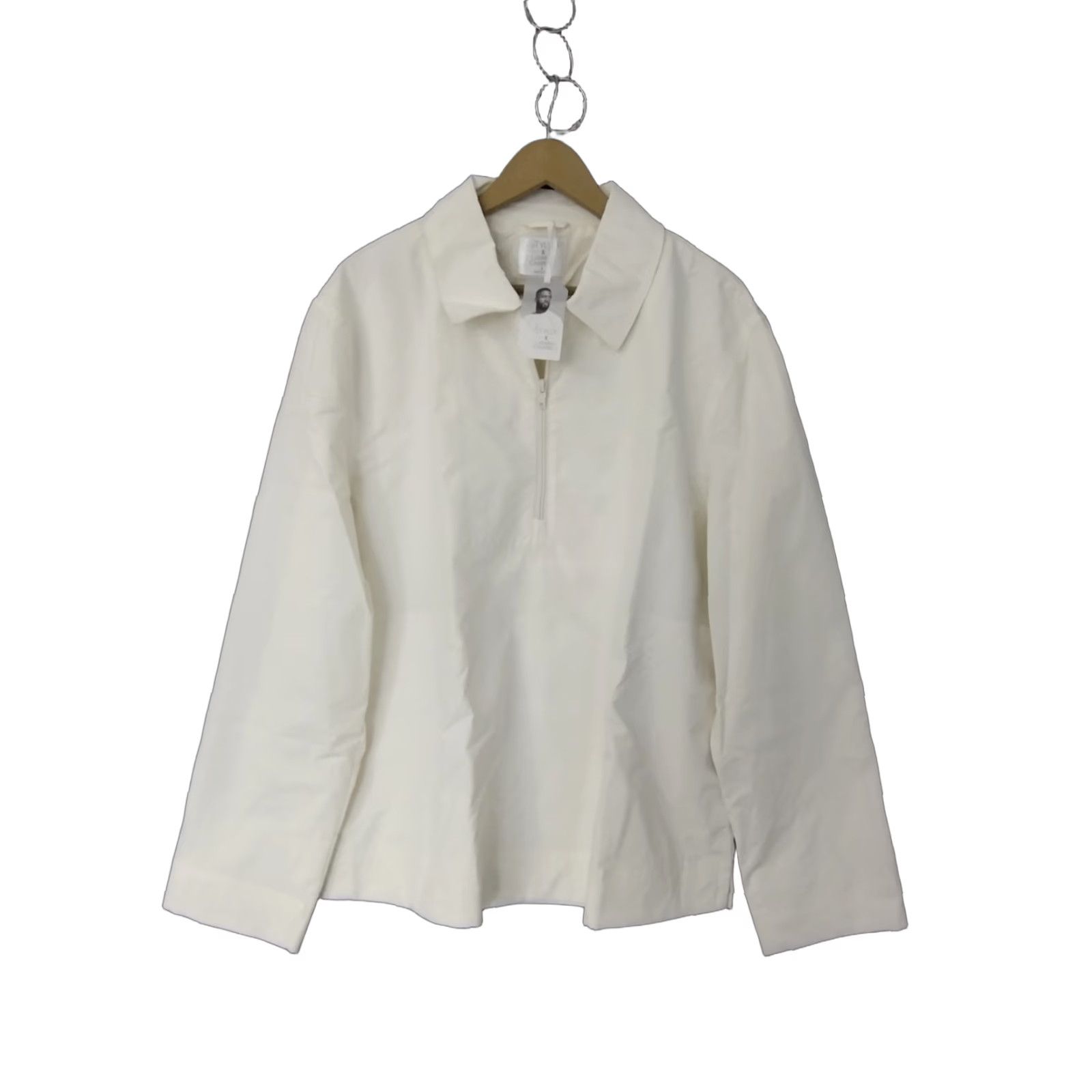 Vintage STYLUS Shirt Ladarius Campbell 1/4 Zip Long Sleeve Ivory L Men Regular Crew Neck Zip Modern Casual Vintage No N/A Size US L / EU 52-54 / 3 - 1 Thumbnail