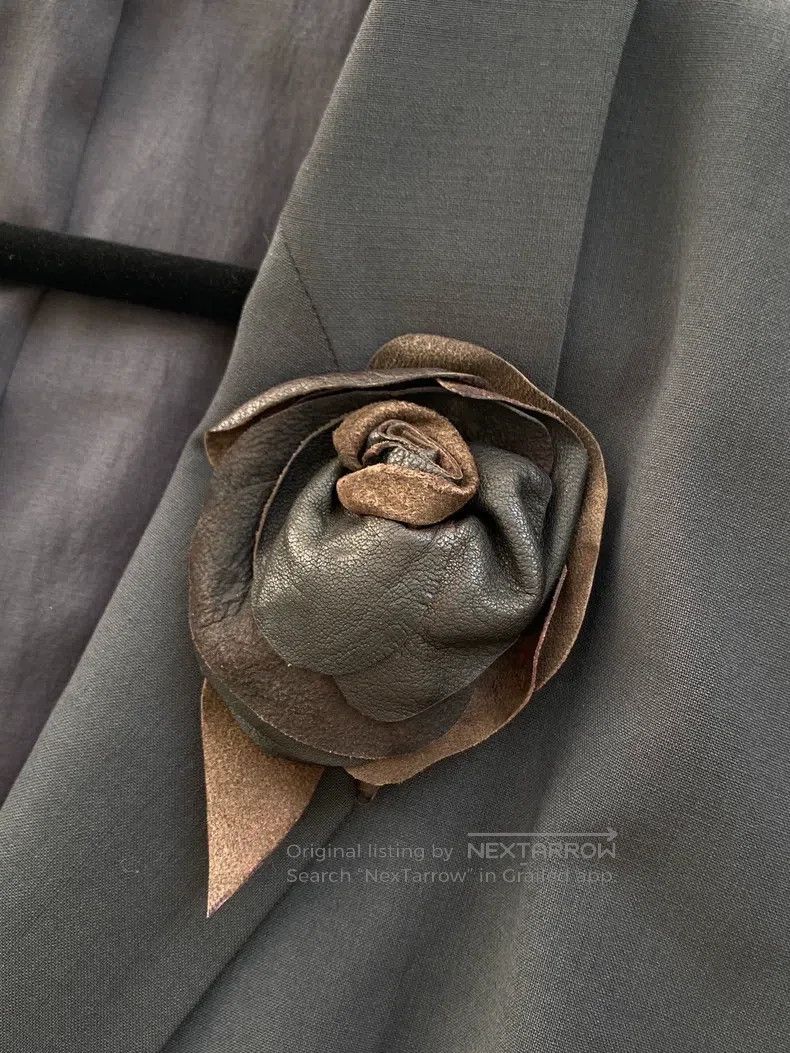 Brunello Cucinelli Brunello Cucinelli Dark Gray Wool Blazer, Brooch Removable Size 48L - 5 Thumbnail
