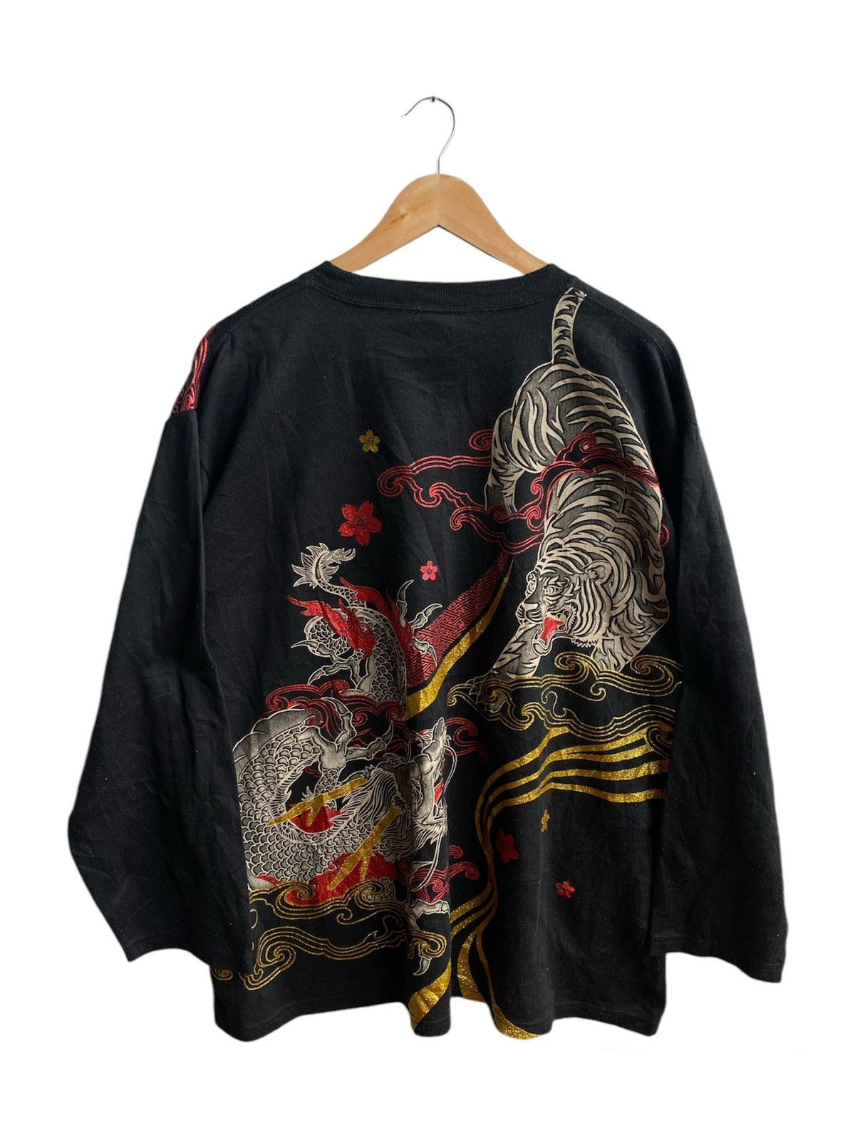 Japanese Brand × Vintage Vintage Sukajan Dragon & Tiger longsleeve Size US XL / EU 56 / 4 - 1 Thumbnail