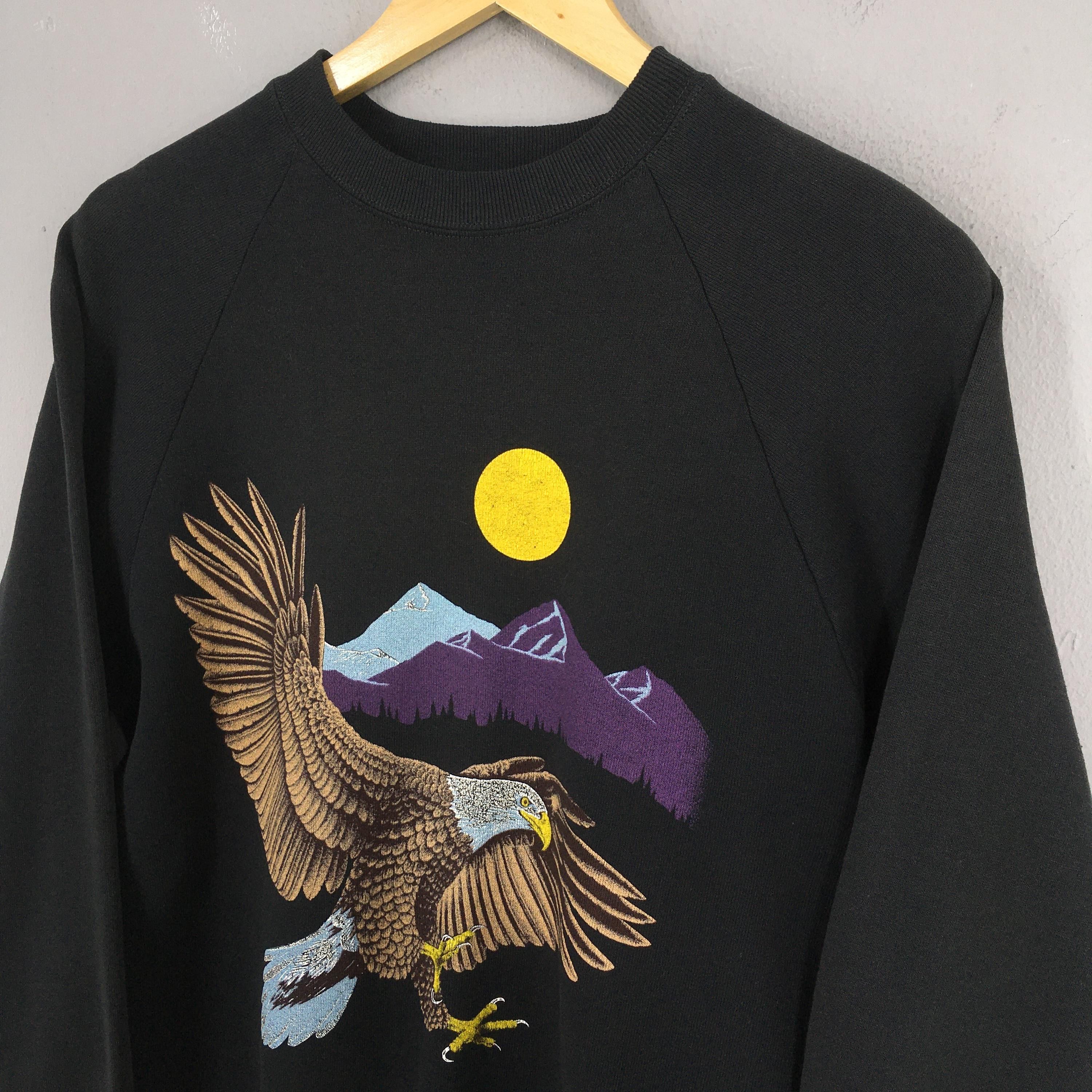 Jerzees × Vintage Vintage 90s Jerzees Eagle Wildlife Sweatshirt Medium Size US M / EU 48-50 / 2 - 3 Thumbnail