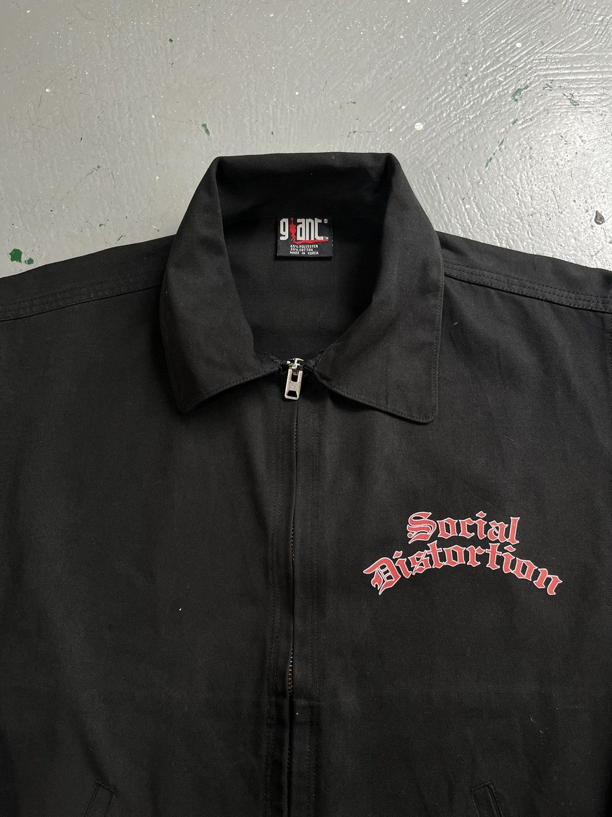 Giant × Vintage 00S SOCIAL DISTORTION BLACK JACKET Size US M / EU 48-50 / 2 - 3 Thumbnail