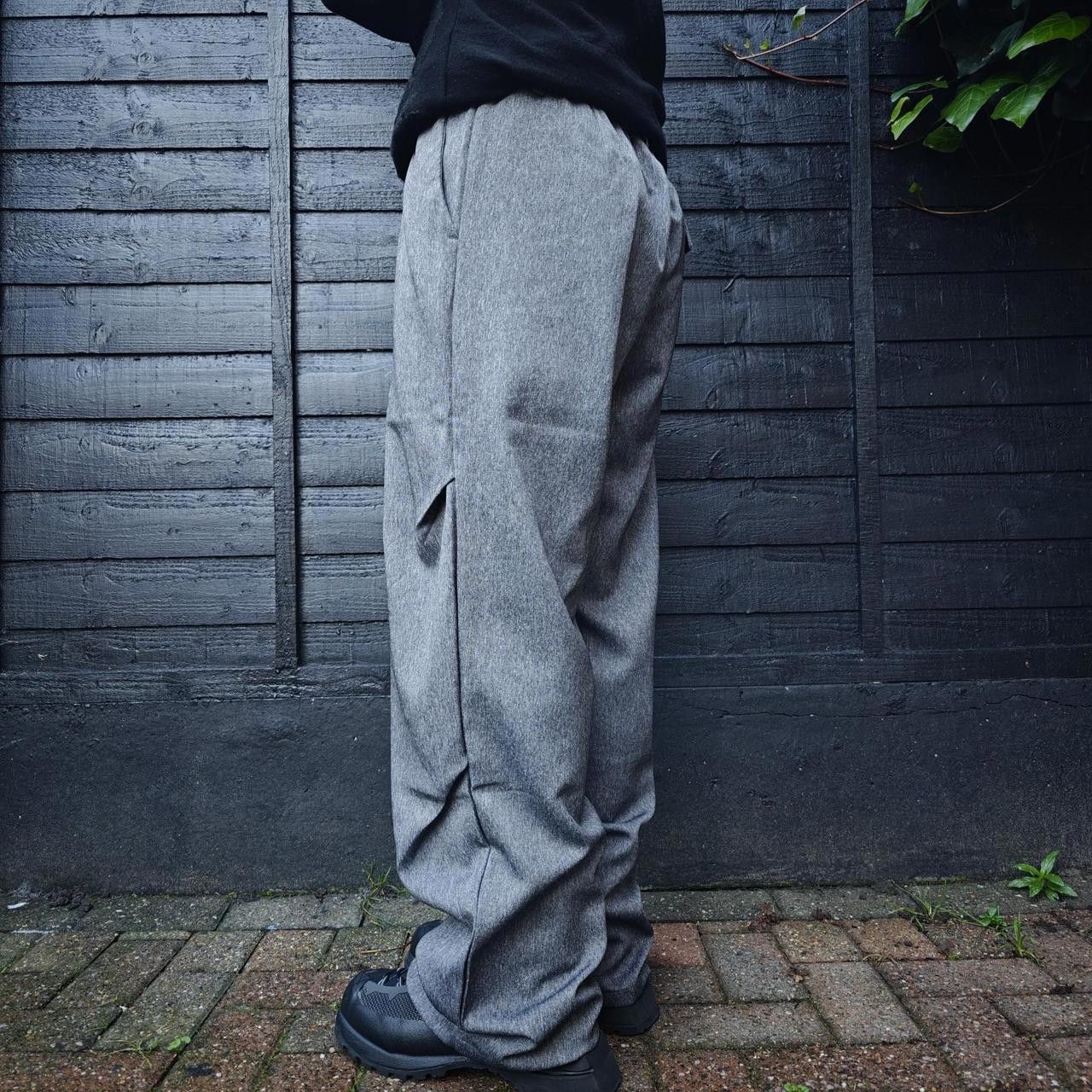 Other Japanese Grey Pleated Wide Leg Trousers Size US 32 / EU 48 - 3 Thumbnail