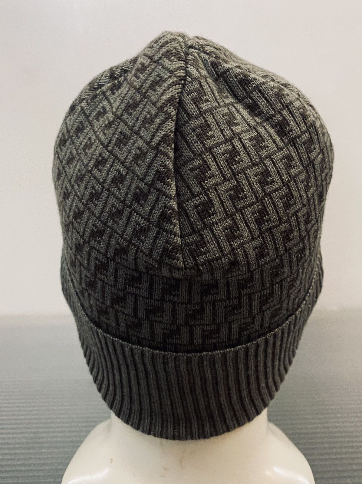 Fendi Fendi 🇮🇹 Khaki Wool micro FF Beanie unisex NEW Size ONE SIZE - 3 Thumbnail