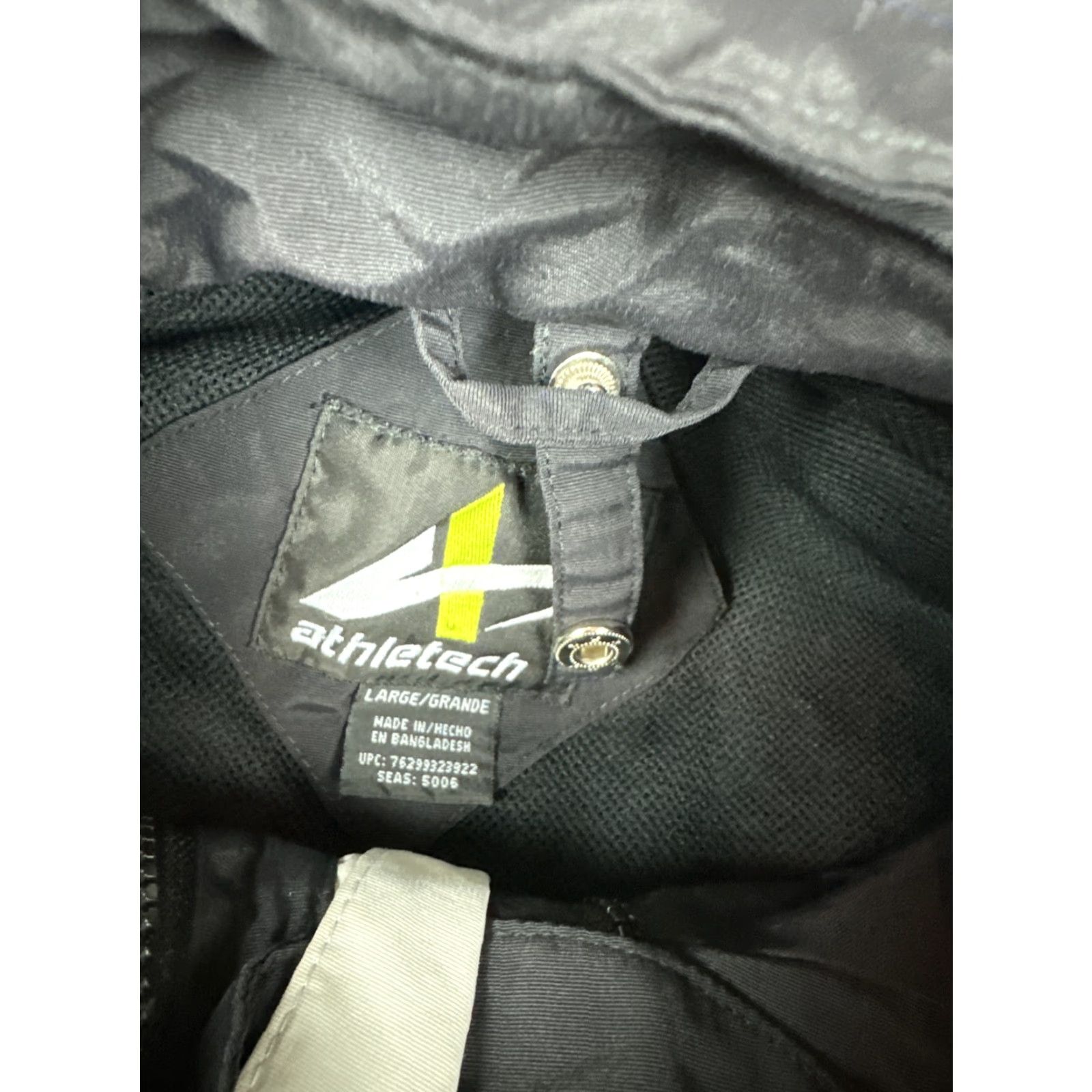 Vintage Athletech Windbreaker Jacket Mens L Black & Gray Bomber Style Men’s Regular Size Size US L / EU 52-54 / 3 - 3 Thumbnail