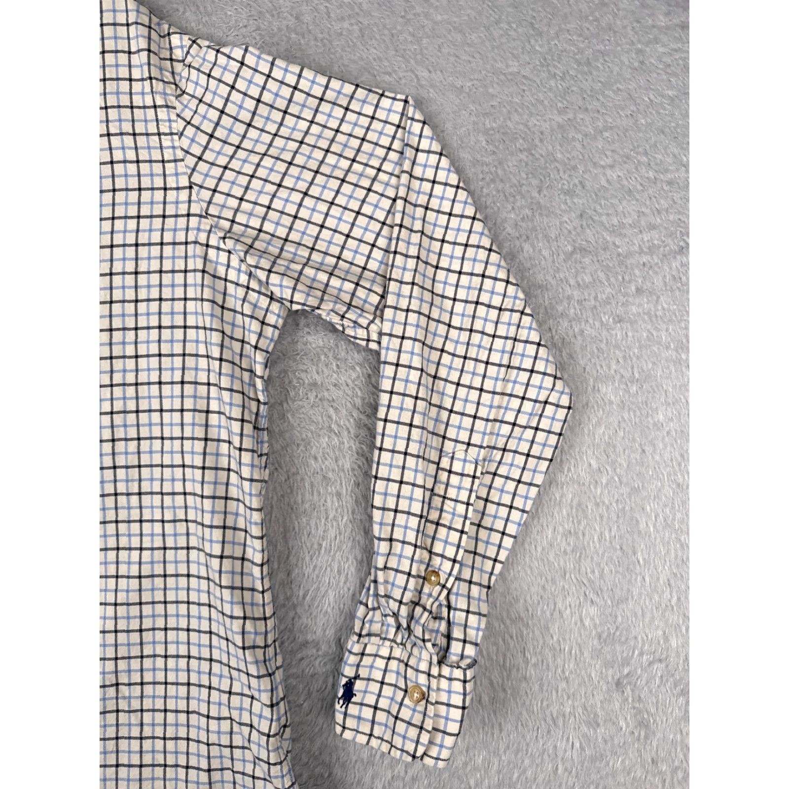 Polo Ralph Lauren VINTAGE Polo Ralph Lauren Shirt Adult XL White Plaid Cotton Custom Fit Size US XL / EU 56 / 4 - 5 Thumbnail