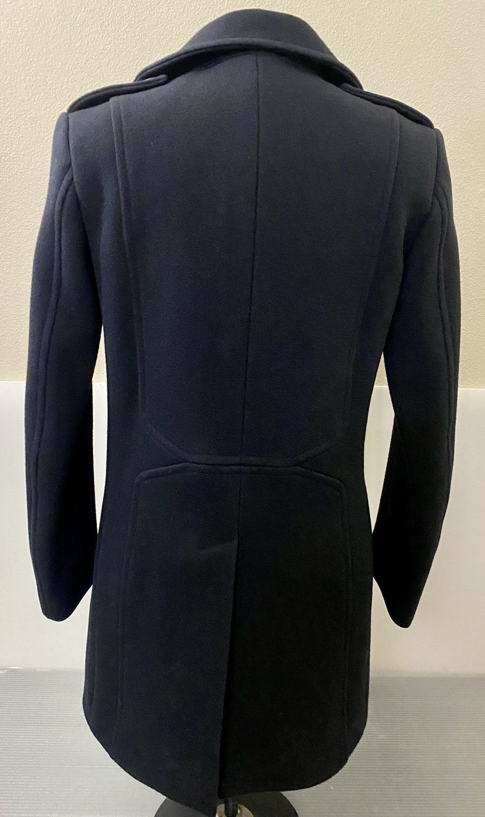 Dior Dior Homme 🇮🇹 x Hedi Slimane Navy Felted Wool Peacoat 48 NWT Size US M / EU 48-50 / 2 - 15 Thumbnail