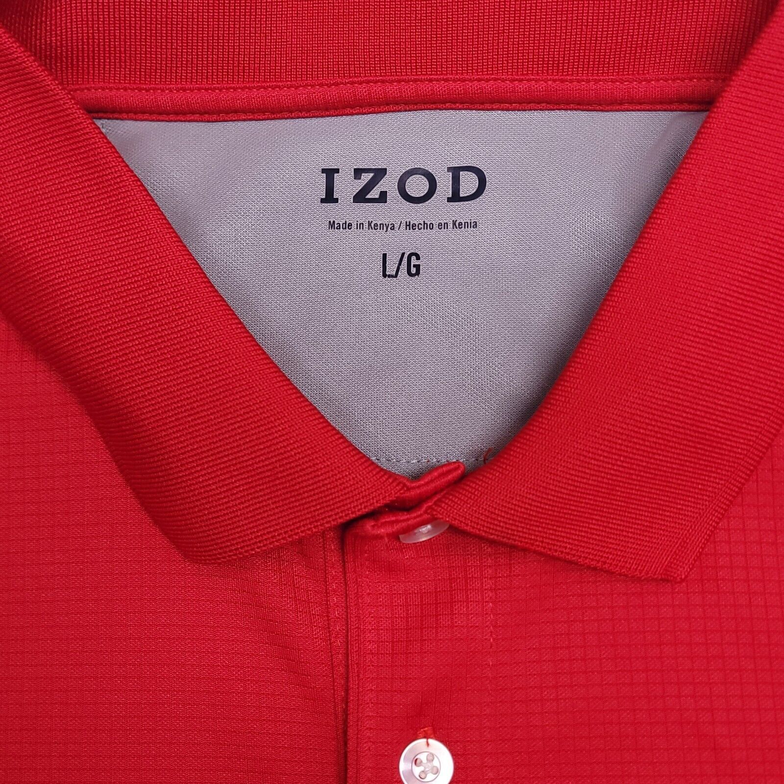 Izod IZOD Short Sleeve Pullover Polo Shirt Adult Mens Size L Red Size US L / EU 52-54 / 3 - 3 Thumbnail