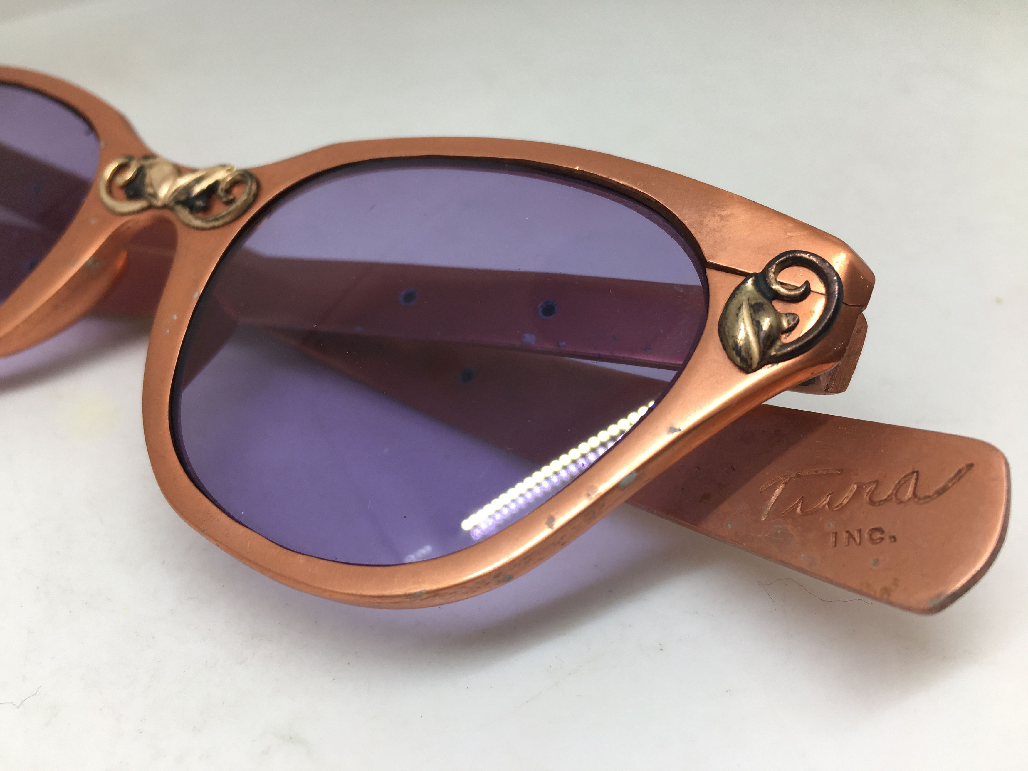 Vintage Vintage 50s TURA Woman Aluminum Cateye Sunglasses Size ONE SIZE - 11 Thumbnail
