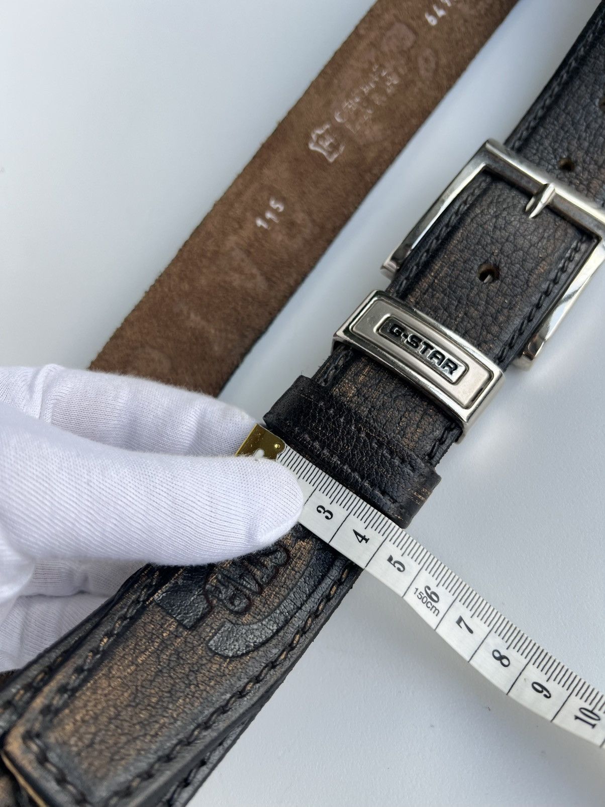 G-Star G-STAR Leather Belt – Distressed Black – Size ~XL (119.5 cm) Size ONE SIZE - 21 Thumbnail