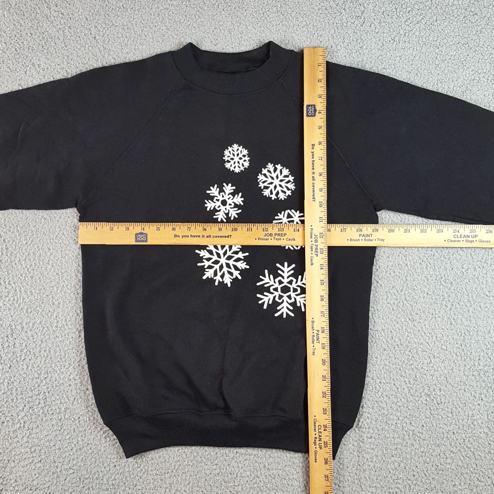 Hanes Vintage 80s Snow Flake Puff Print Size M Christmas Crewneck Sweatshirt Pullover Size M / US 6-8 / IT 42-44 - 7 Thumbnail