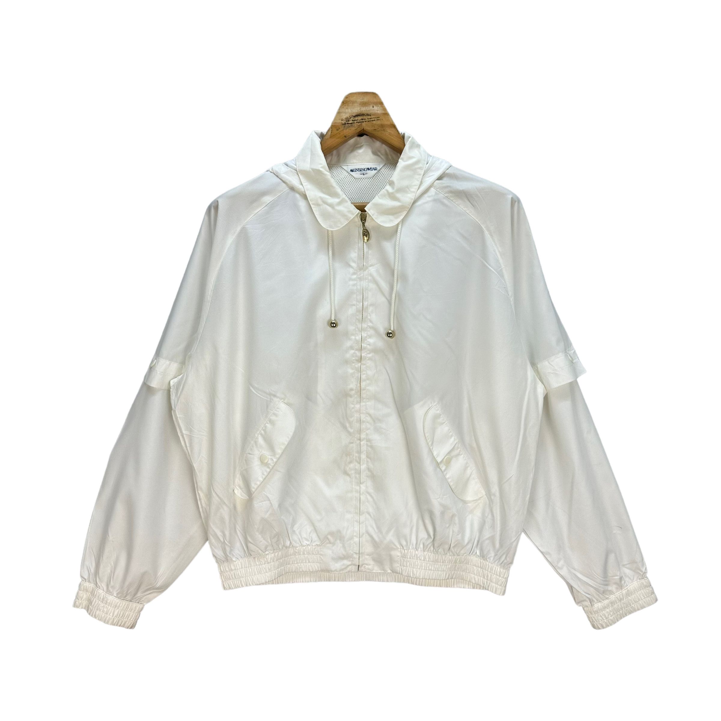 Japanese Brand MUNSINGWEAR BIG LOGO HOODIE JACKET #8241-216 Size US L / EU 52-54 / 3 - 4 Thumbnail