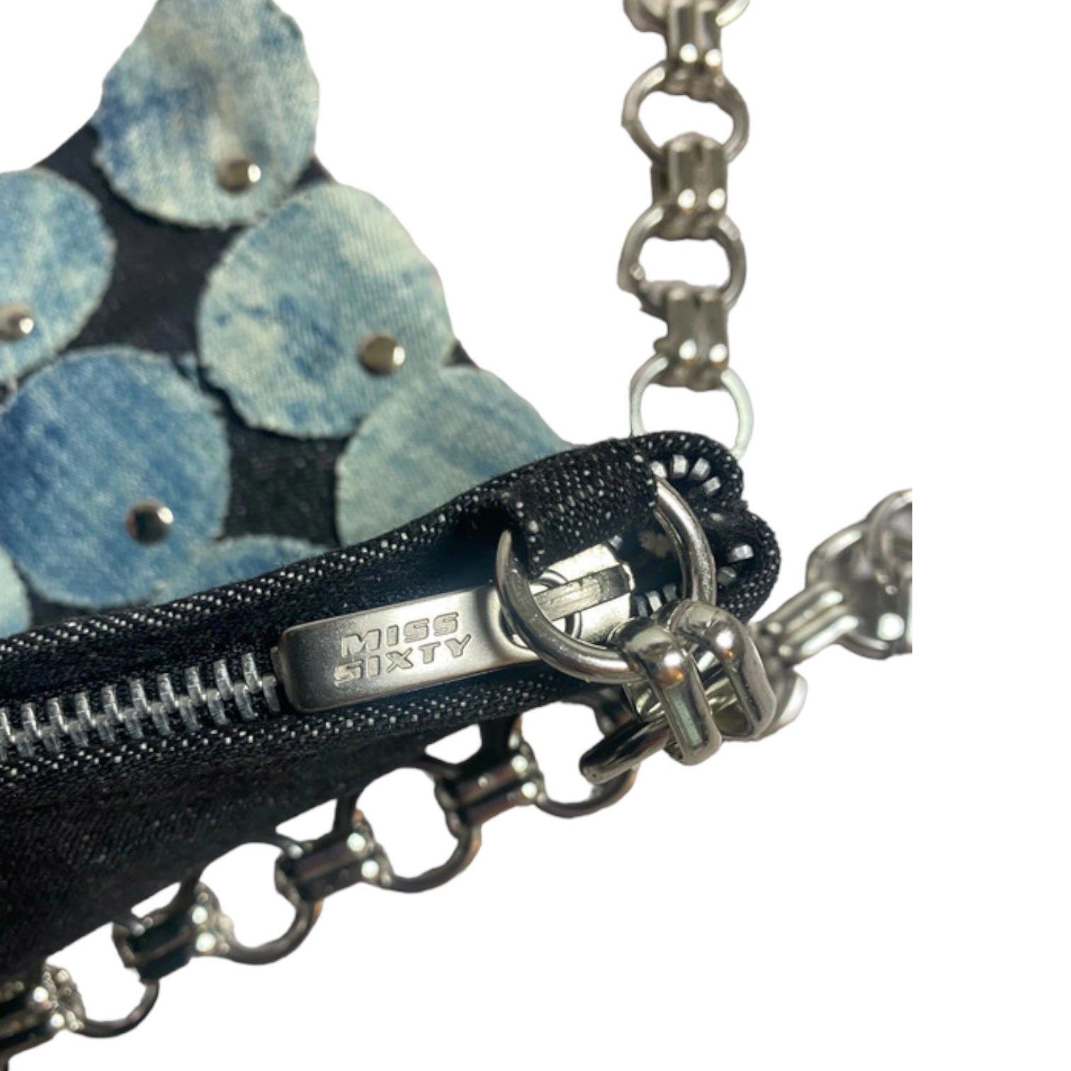 Miss Sixty The Miss Sixty Cut Out Denim Mini Bag Size ONE SIZE - 6 Thumbnail