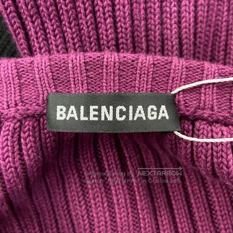 Balenciaga Balenciaga Black and Pink Striped Knit Sweater Size US M / EU 48-50 / 2 - 4 Thumbnail