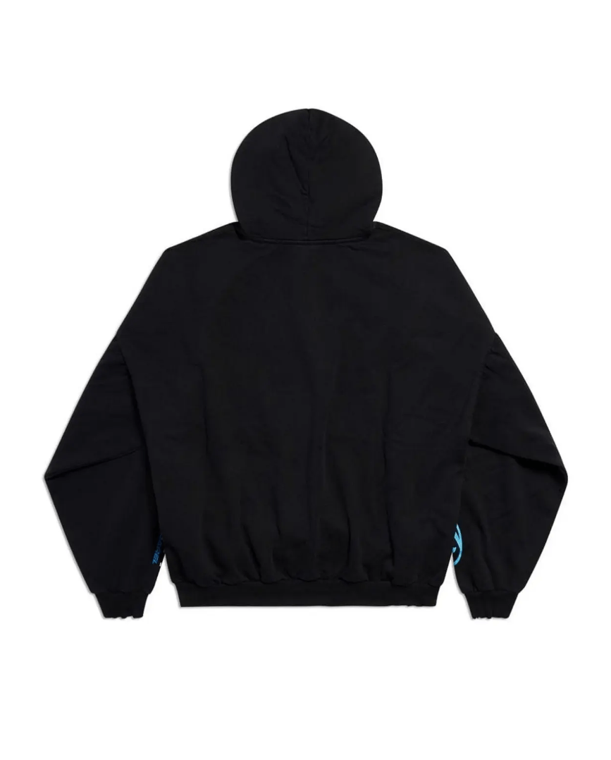Balenciaga Surfer Round Hoodie Oversized in Black Size US L / EU 52-54 / 3 - 2 Thumbnail
