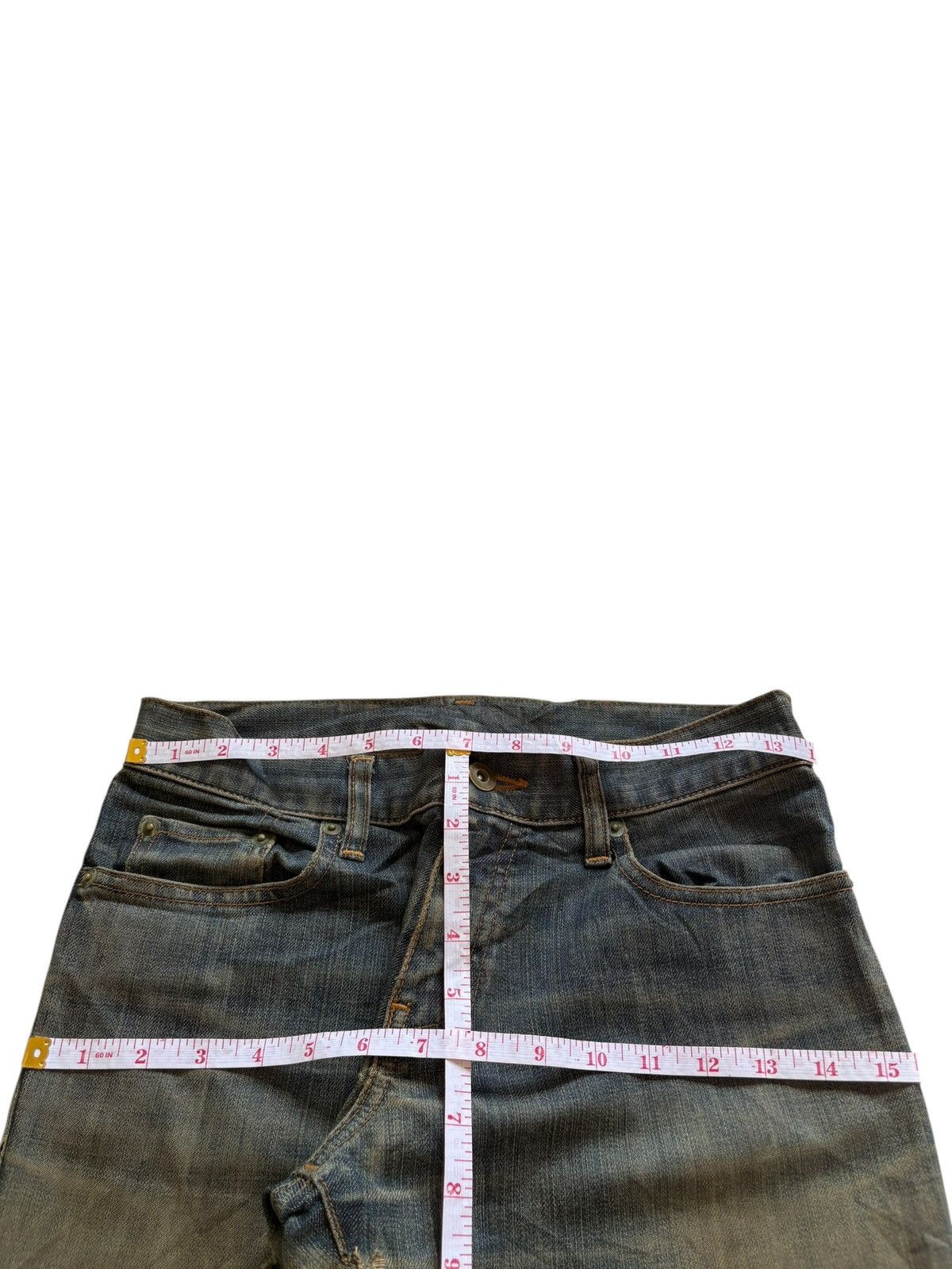 Uniqlo Vintage Uniqlo Rusty Mud Wash Distressed Flare Jeans Size US 28 / EU 44 - 12 Thumbnail