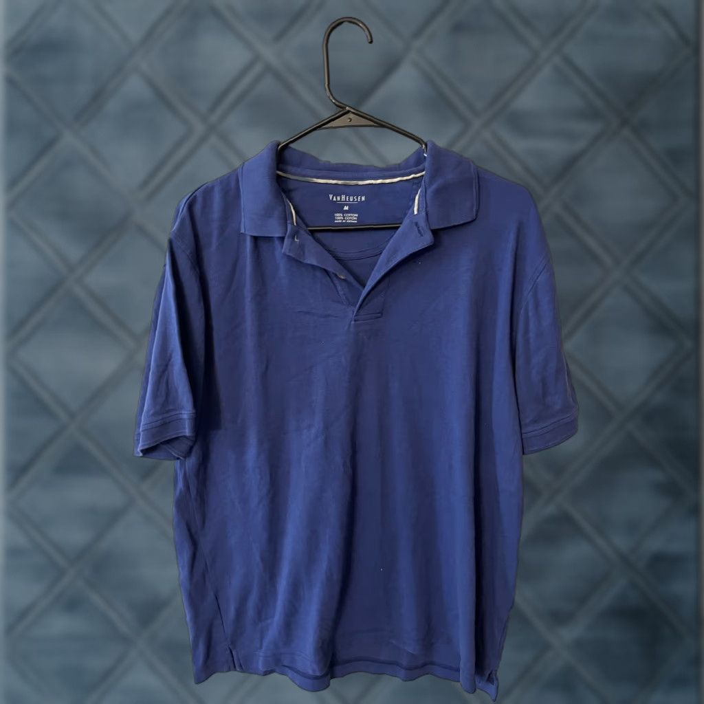 Van Heusen Van Heusen Polo Shirt Men’s Short Sleeve Royal Blue Solid Size Medium Size US M / EU 48-50 / 2 - 1 Thumbnail