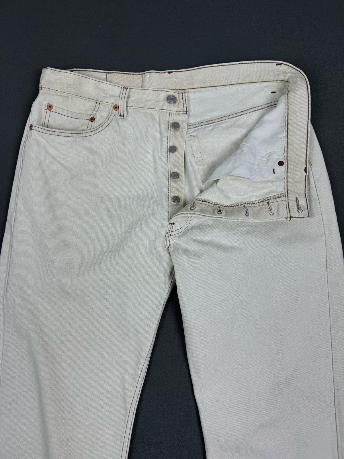 Levi's 90’s Vintage Faded Levi’s 501 White Jeans Pants Made in USA Size US 38 / EU 54 - 8 Thumbnail