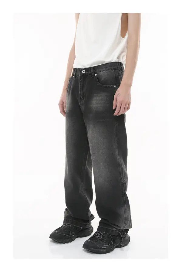 Japanese Brand Mari Vintage simple style distressed washed loose jeans Size US 32 / EU 48 - 2 Thumbnail