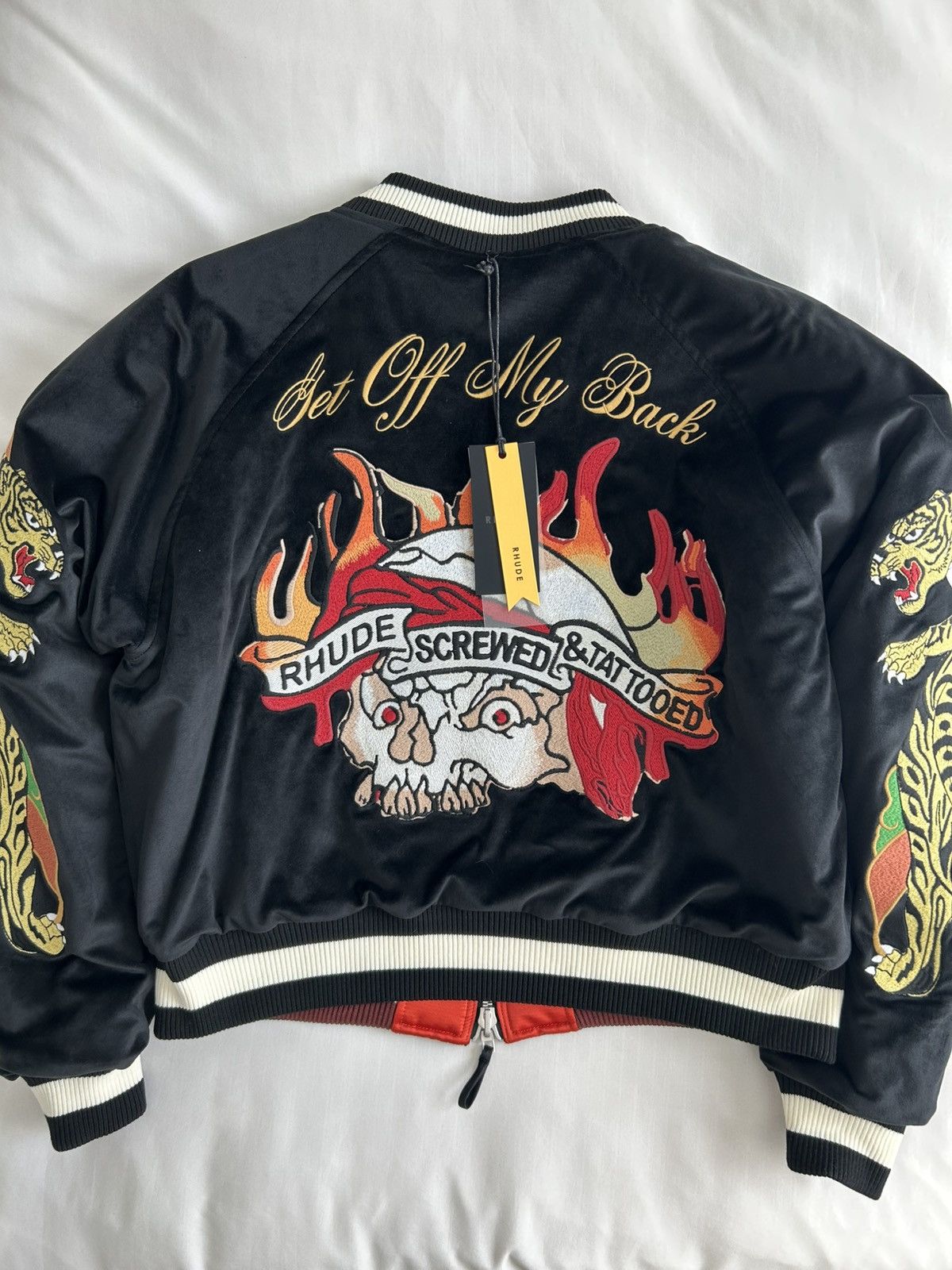 Rhude Rhude Souvenir Reversible Jacket Embroider Tiger Snake Skull Size US M / EU 48-50 / 2 - 2 Thumbnail