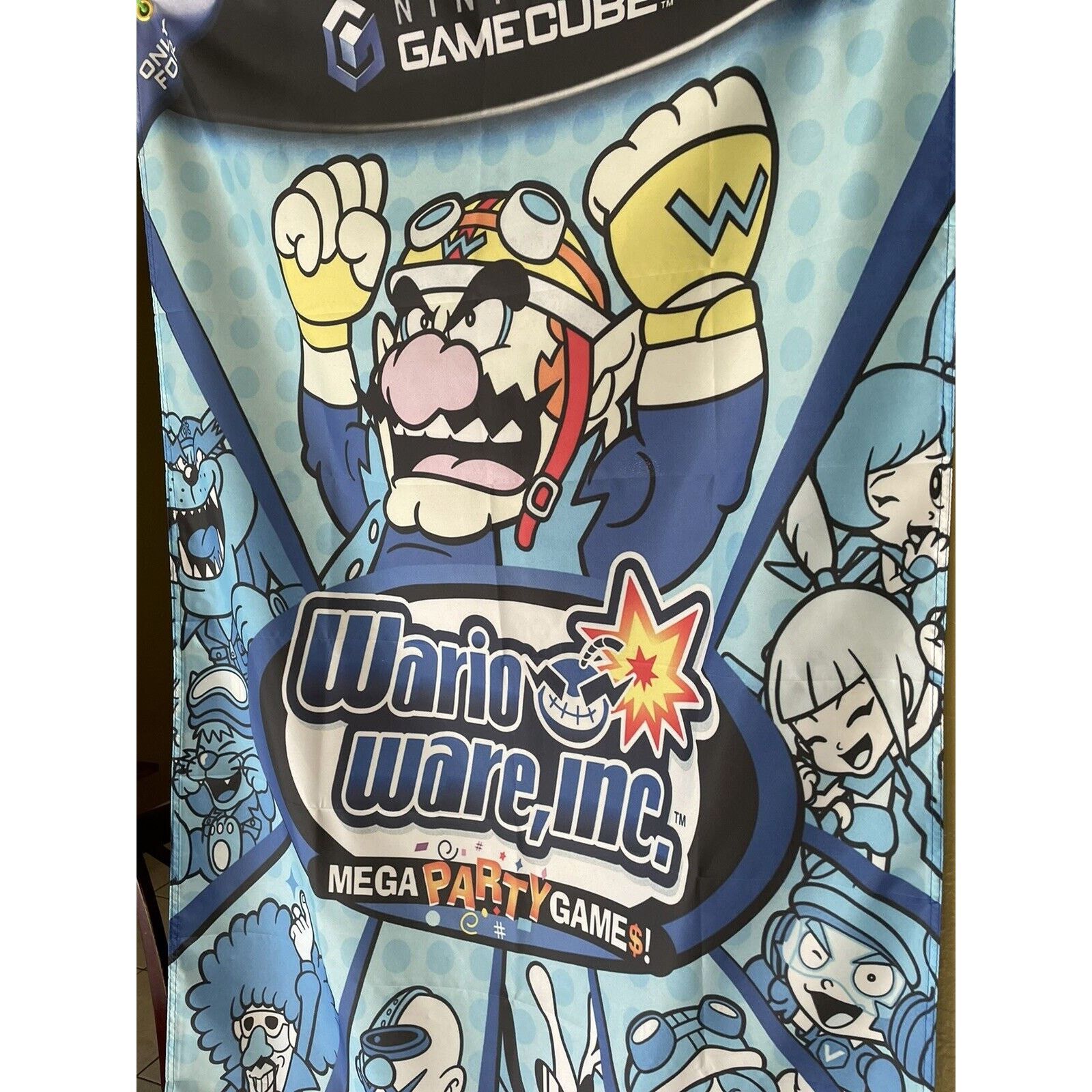 Other WarioWare Inc Mega Party Game 5ft Flag Nintendo GameCube Size ONE SIZE - 2 Thumbnail