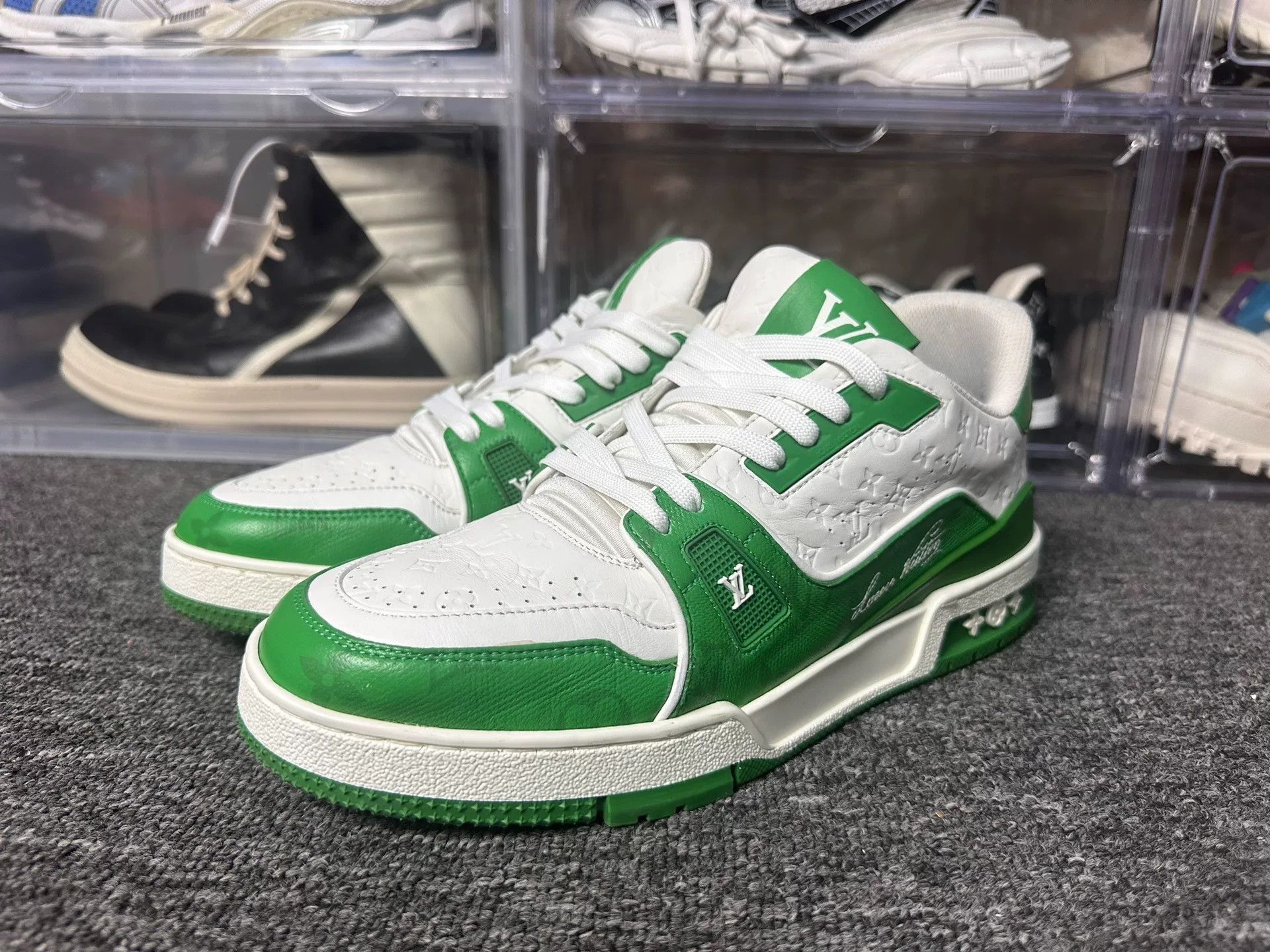 Louis Vuitton Louis Vuitton Training Green Lowtop Sneakers 8 Men Size US 8 / EU 41 - 1 Thumbnail