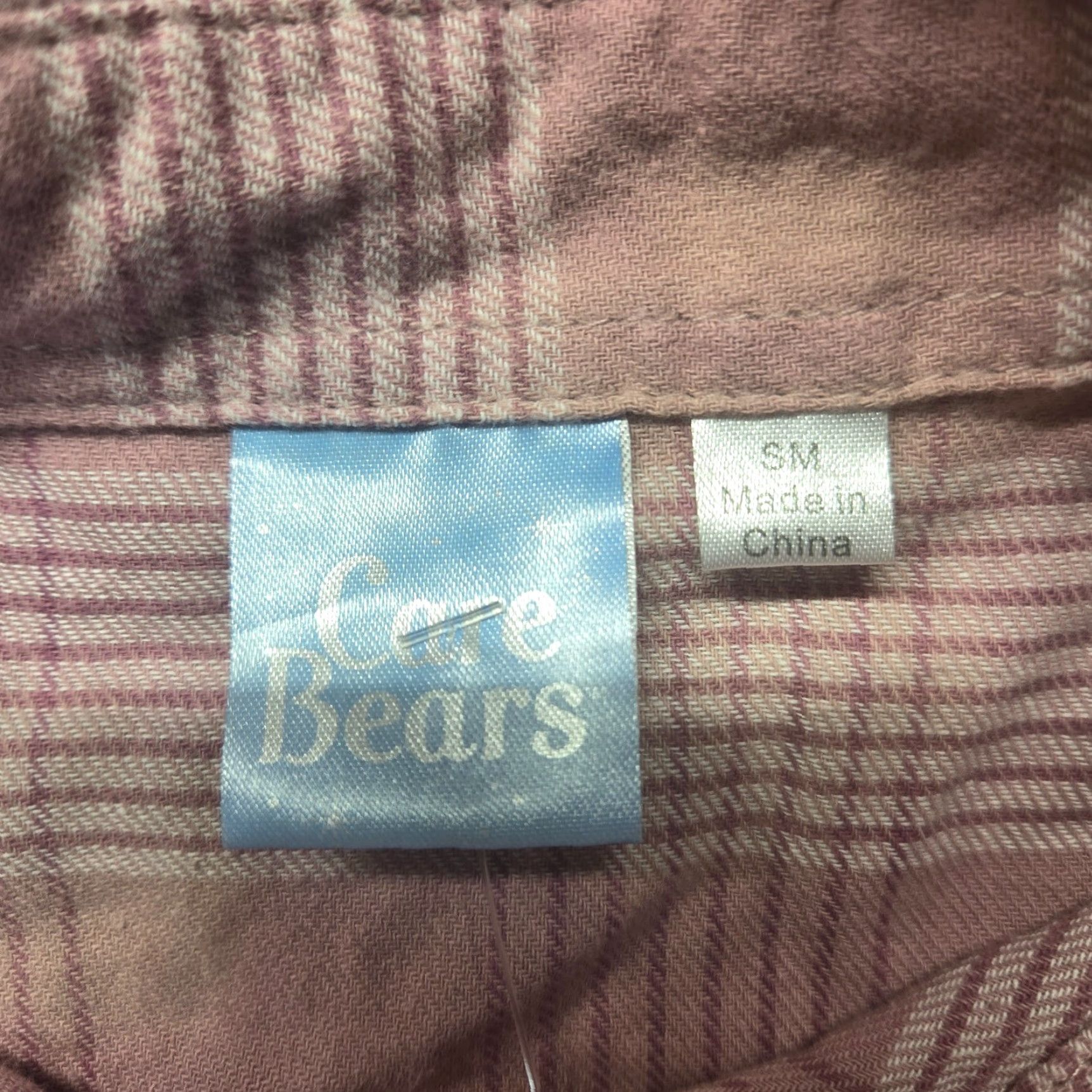 Vintage NEW Care Bears Shirt Pink Plaid Soft Flannel Button Up Long Sleeve M Medium Size M / US 6-8 / IT 42-44 - 4 Thumbnail