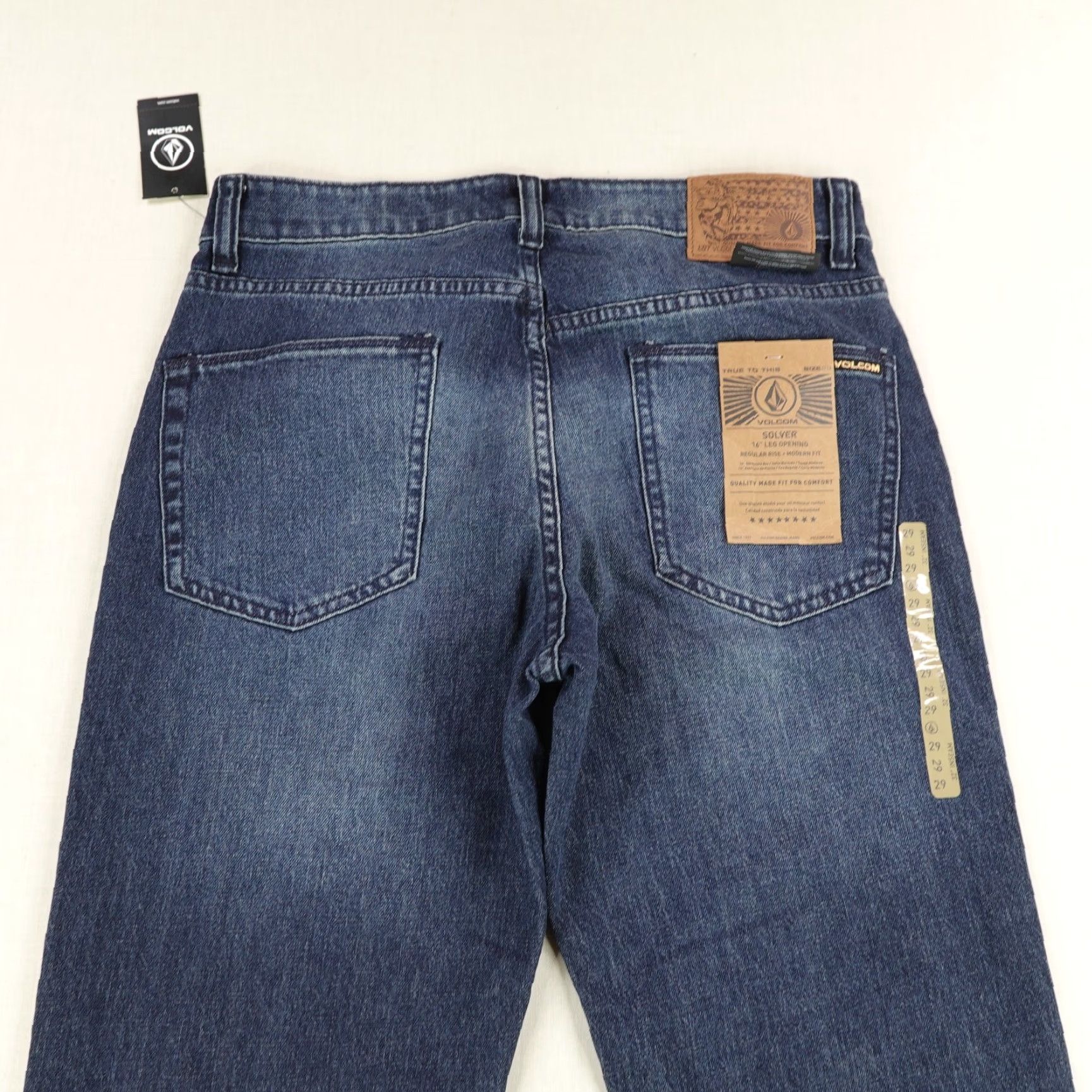 Volcom Volcom Jeans Mens 29x32 Modern Straight Leg Blue Solver Stretch Denim Skater NEW Size US 29 - 6 Thumbnail