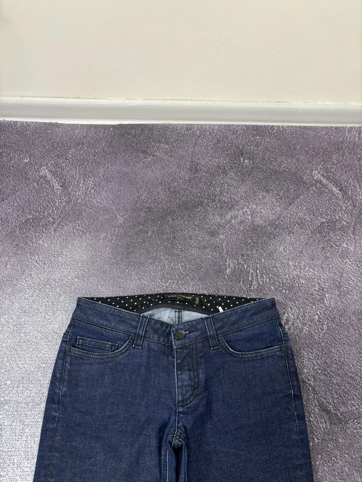Dolce & Gabbana × Vintage Dolce & Gabbana Cute Women’s Y2K Slim Fit Luxury Denim Jeans Size 26" / US 2 / IT 38 - 4 Thumbnail