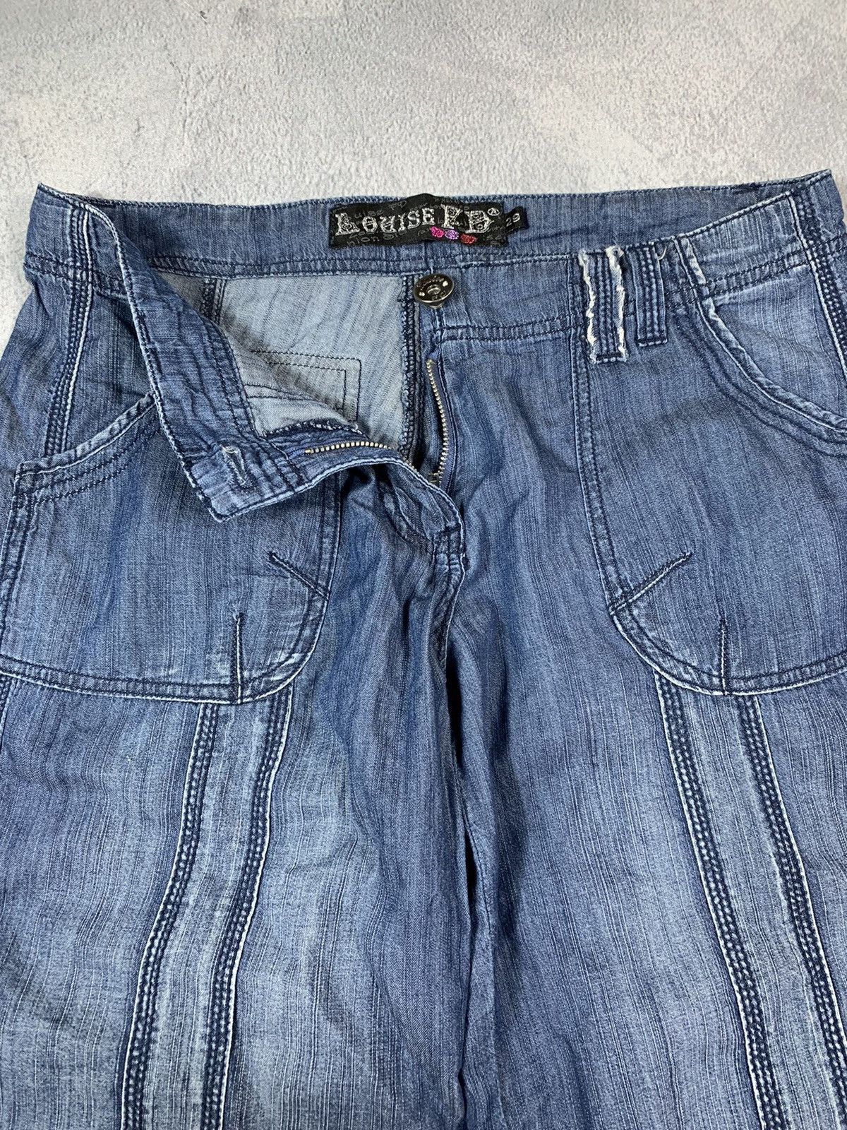 Japanese Brand × Vintage Vintage Y2K Japanese wide jnco pants streetwear style size29 Size 29" - 3 Thumbnail