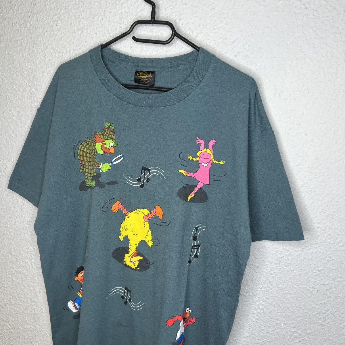 Other Vintage 90s Sesame Street Tee Tshirt Rare Full Print Muppets Size US L / EU 52-54 / 3 - 4 Thumbnail