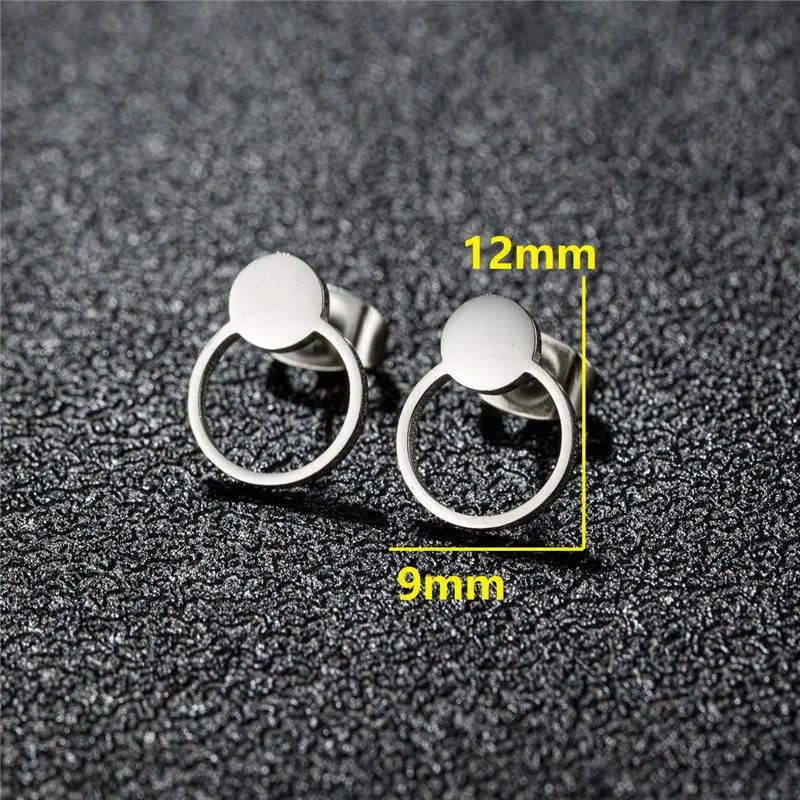 Jewelry Minimalist Geometric Mini Stud Earrings Charm Earring Gift Size ONE SIZE - 2 Thumbnail