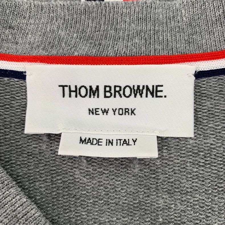 Thom Browne Thom Browne size2 Gray collar striped cotton round neck lon Size US M / EU 48-50 / 2 - 5 Thumbnail