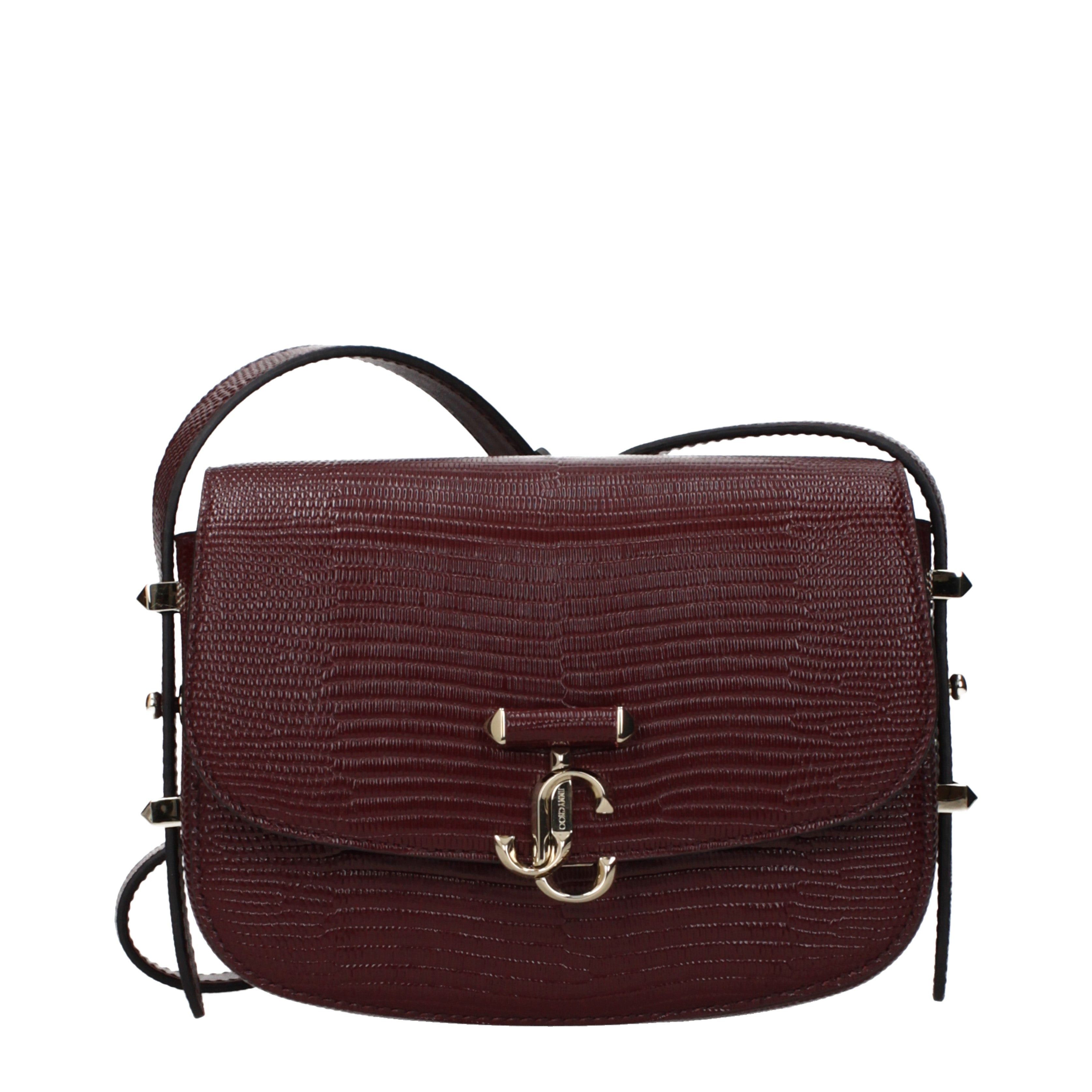 Jimmy Choo Jimmy Choo Shoulder Bags Women Leather Red/Burgundy Size ONE SIZE - 1 Thumbnail
